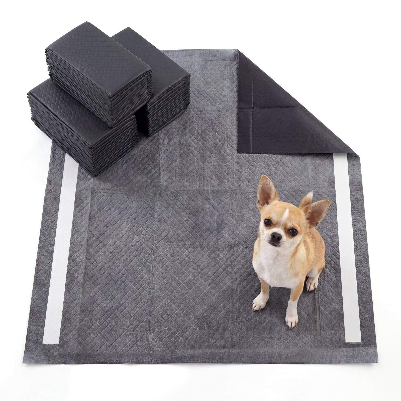 Hundetræningsmåtter, trækul, 6-lags, 60x60 cm, 150 stk.