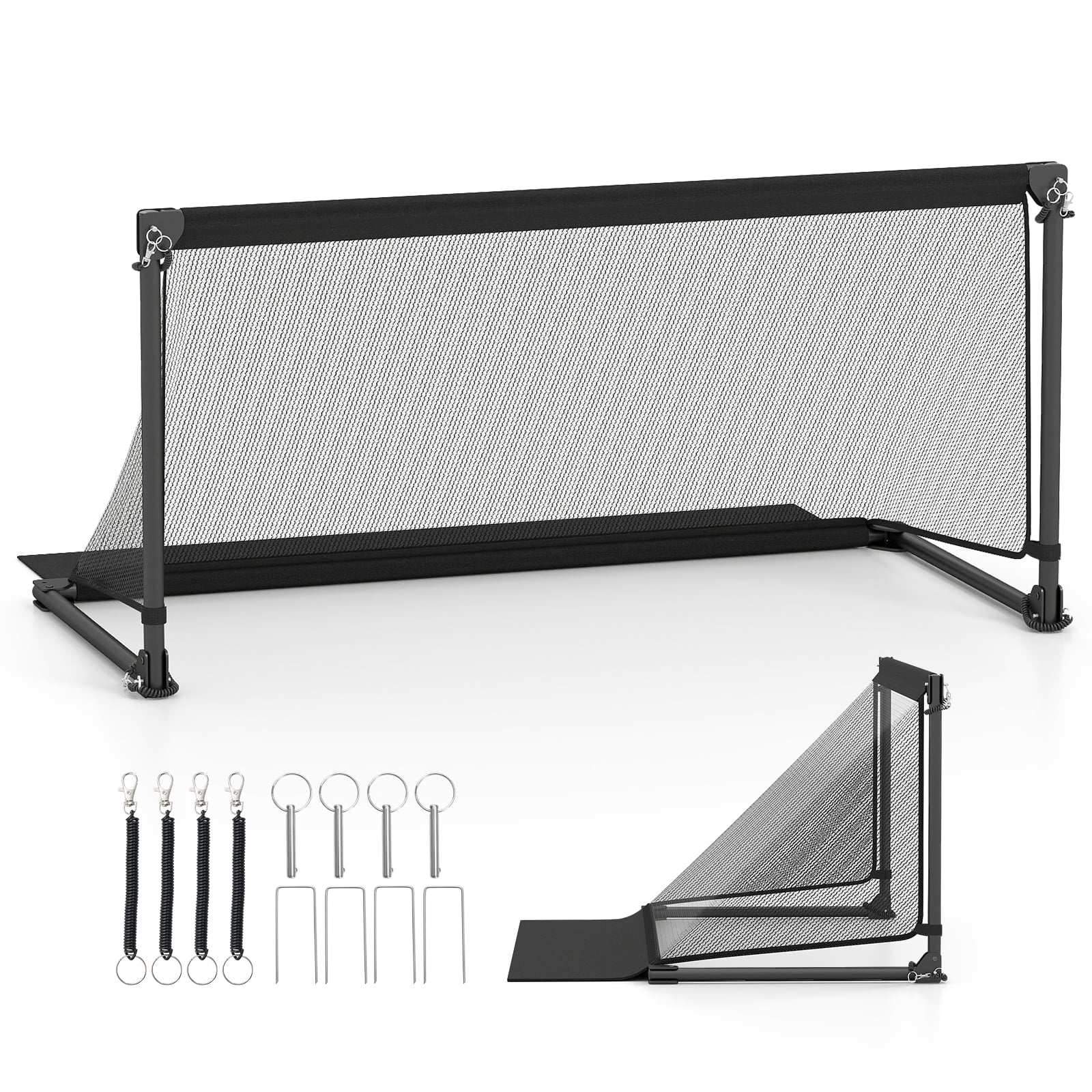 Sammenklappeligt fodboldmål 120x57x60cm – Metalramme, PE-net