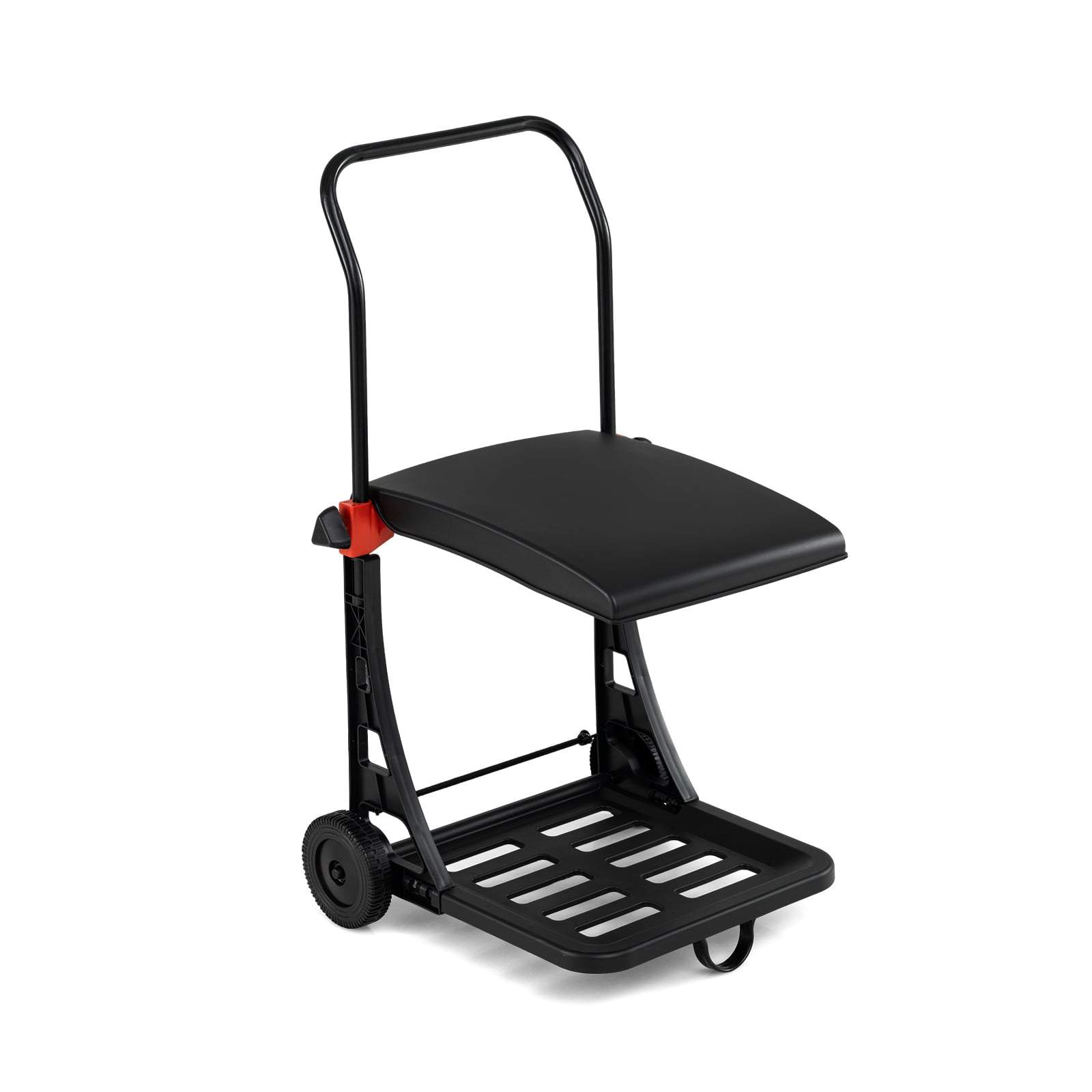 Justerbar affaldsposeholder med hjul og låg – sort