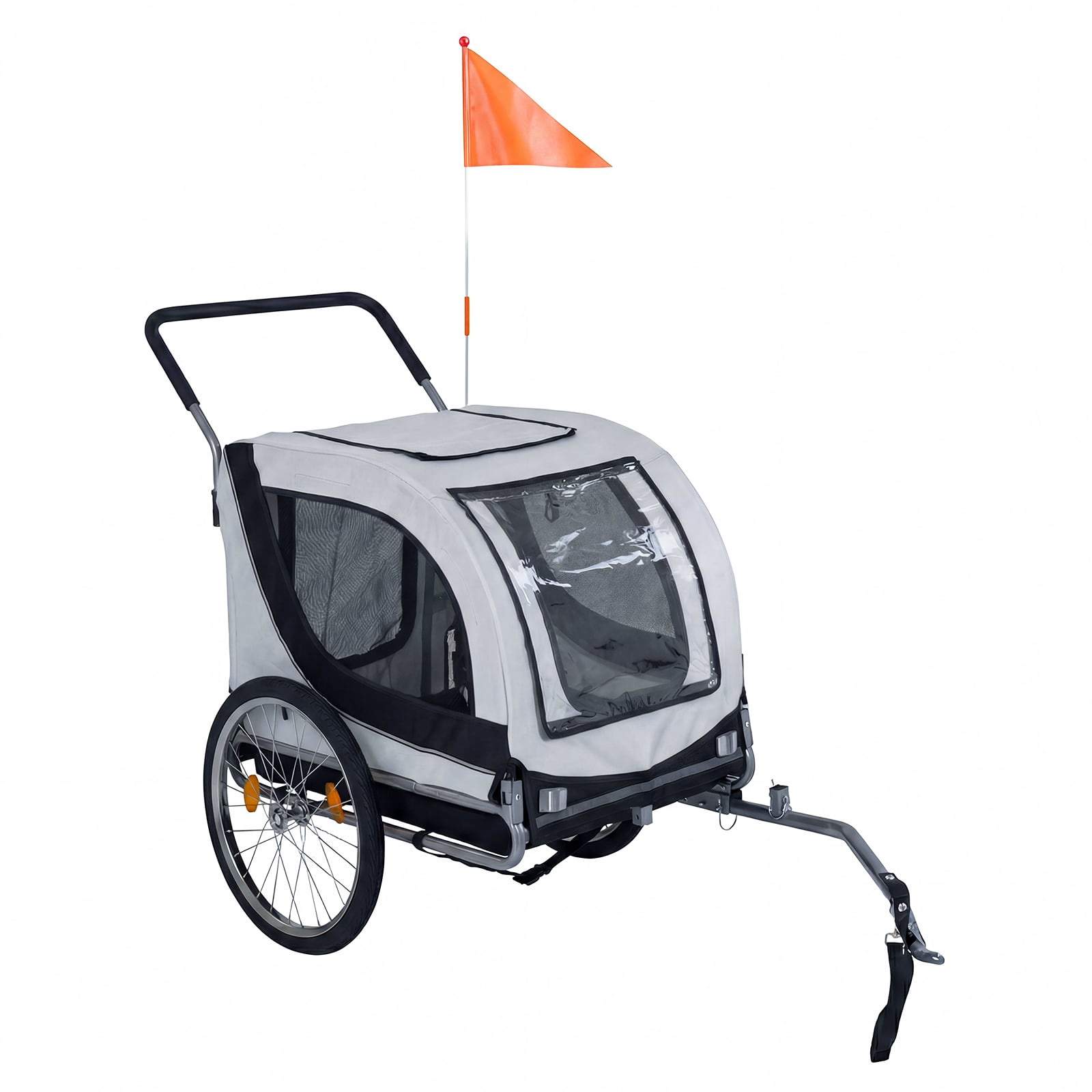 Hundcykelkärra och barnvagn – 80 kg kapacitet, nätfönster | Hem & Hobby | Pryloteket