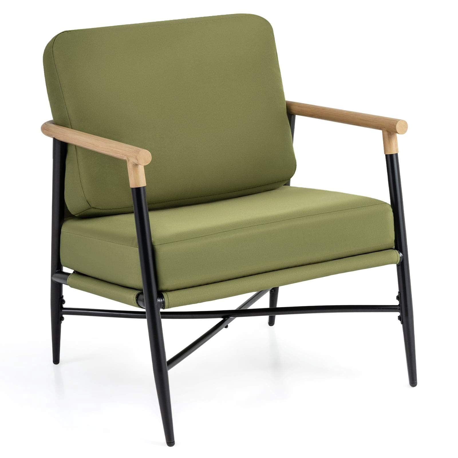 Polstret lænestol med armlæn – aftagelige hynder