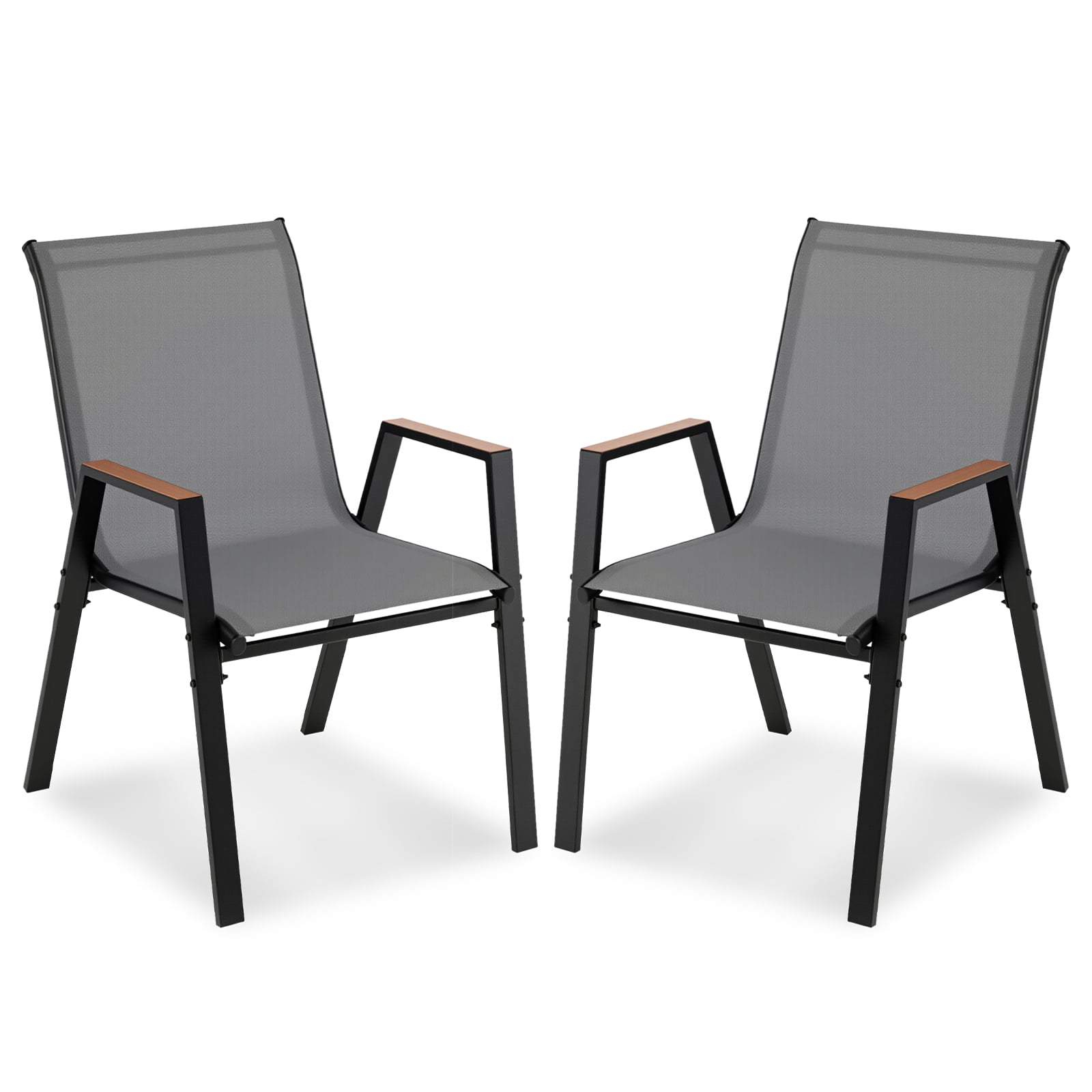 Åndbare Teslin havestole sæt med 2 – Stabelbare og holdbare