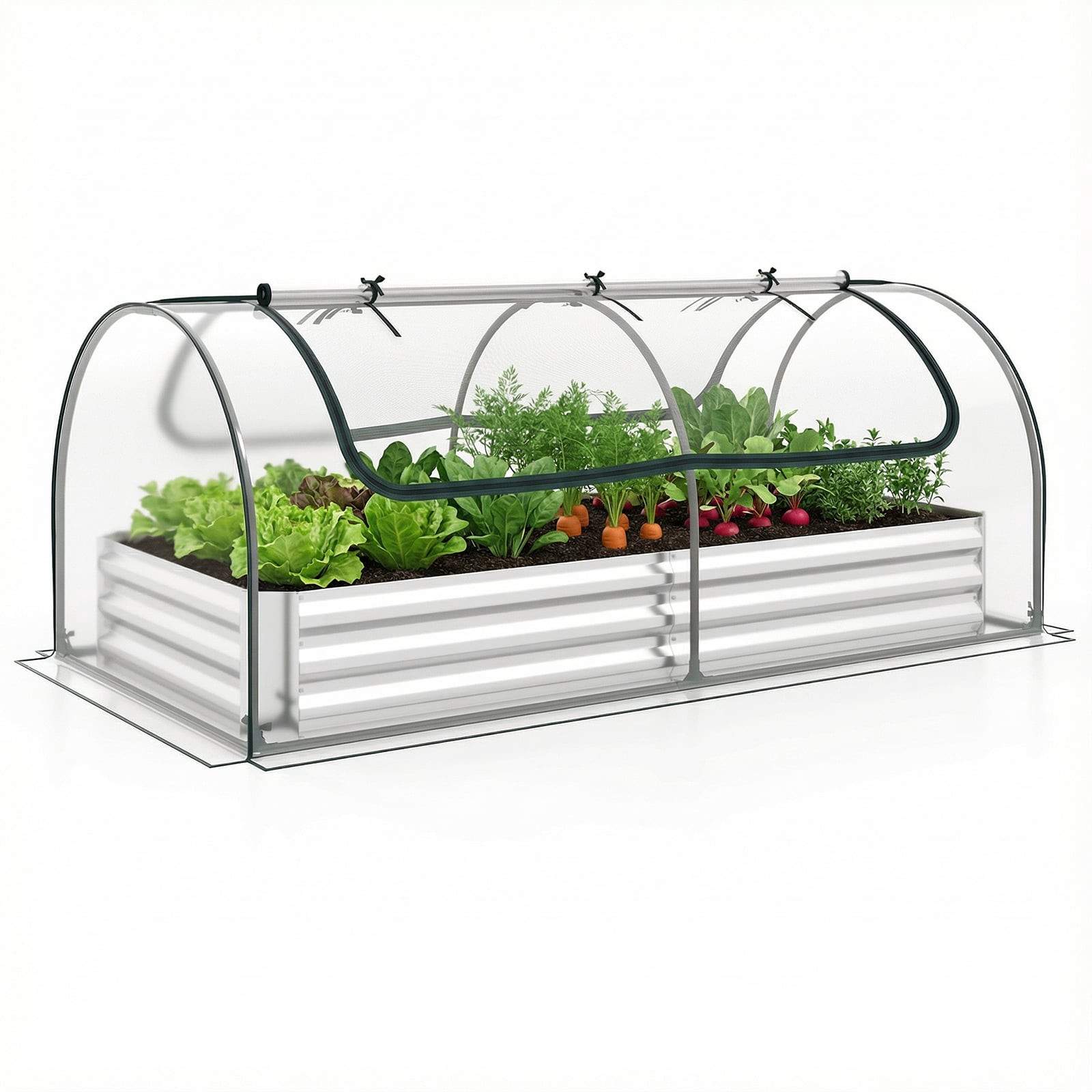 3-i-1 upphöjd trädgårdsbädd med avtagbart växthustak | Hem & Hobby | Pryloteket