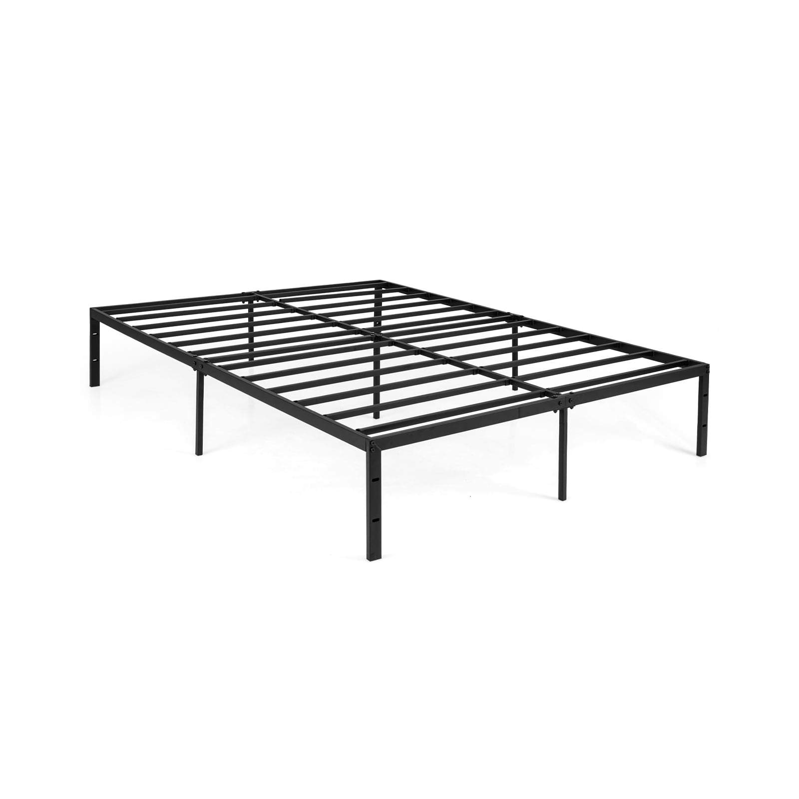Kingsize metalplatformssengestel – sort, 200 x 160 cm