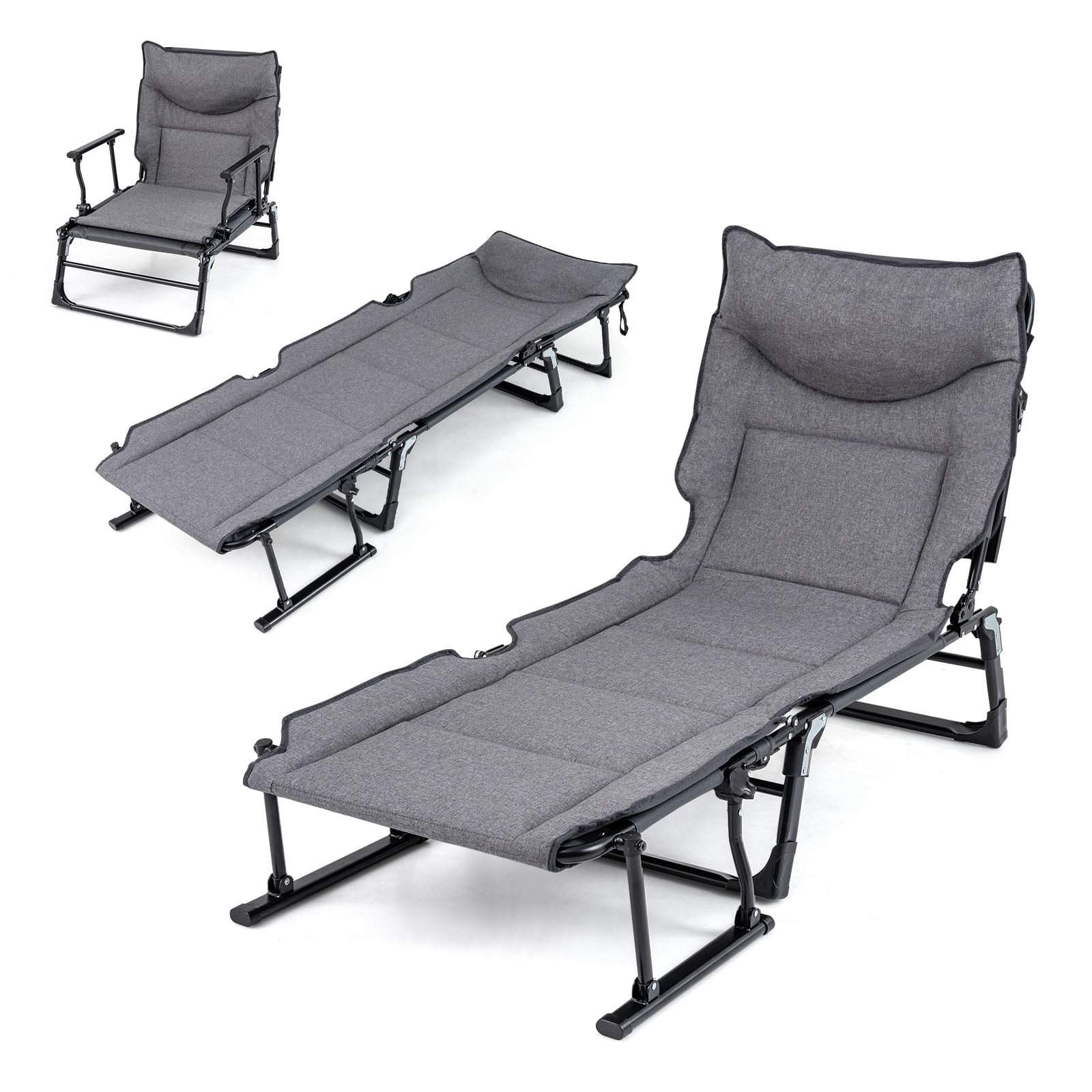 3-i-1 foldbar liggestol med justerbar ryglæn