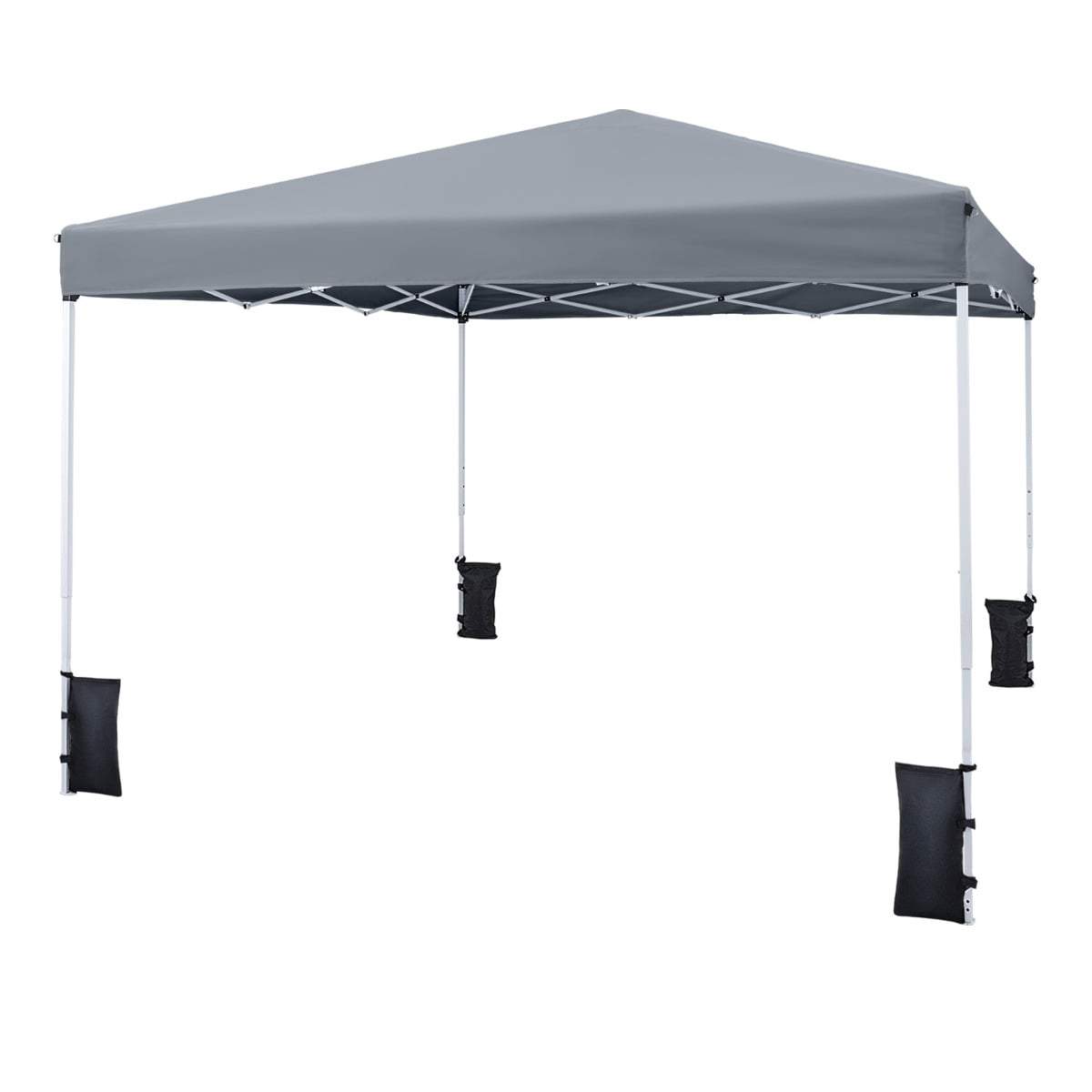 Justerbar pop-up-pavillon – 290x290 cm, grå, vandafvisende