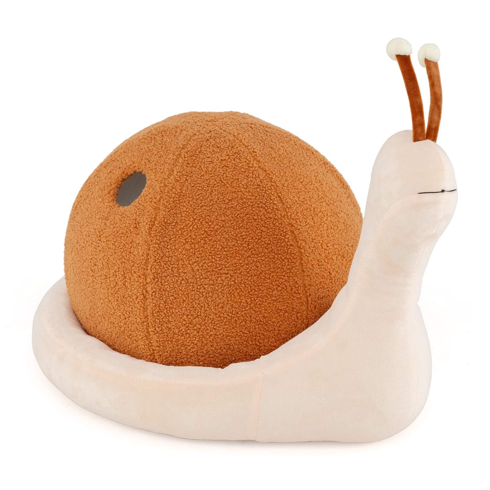 Snegleformet kattehule med vaskbar hynde og skridsikker bund