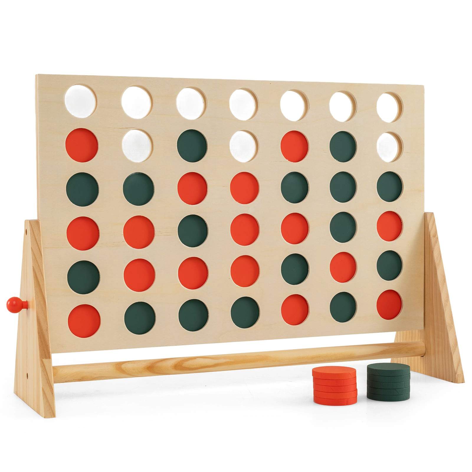 Kæmpe træspil Connect Four – 42 brikker, nem opsætning