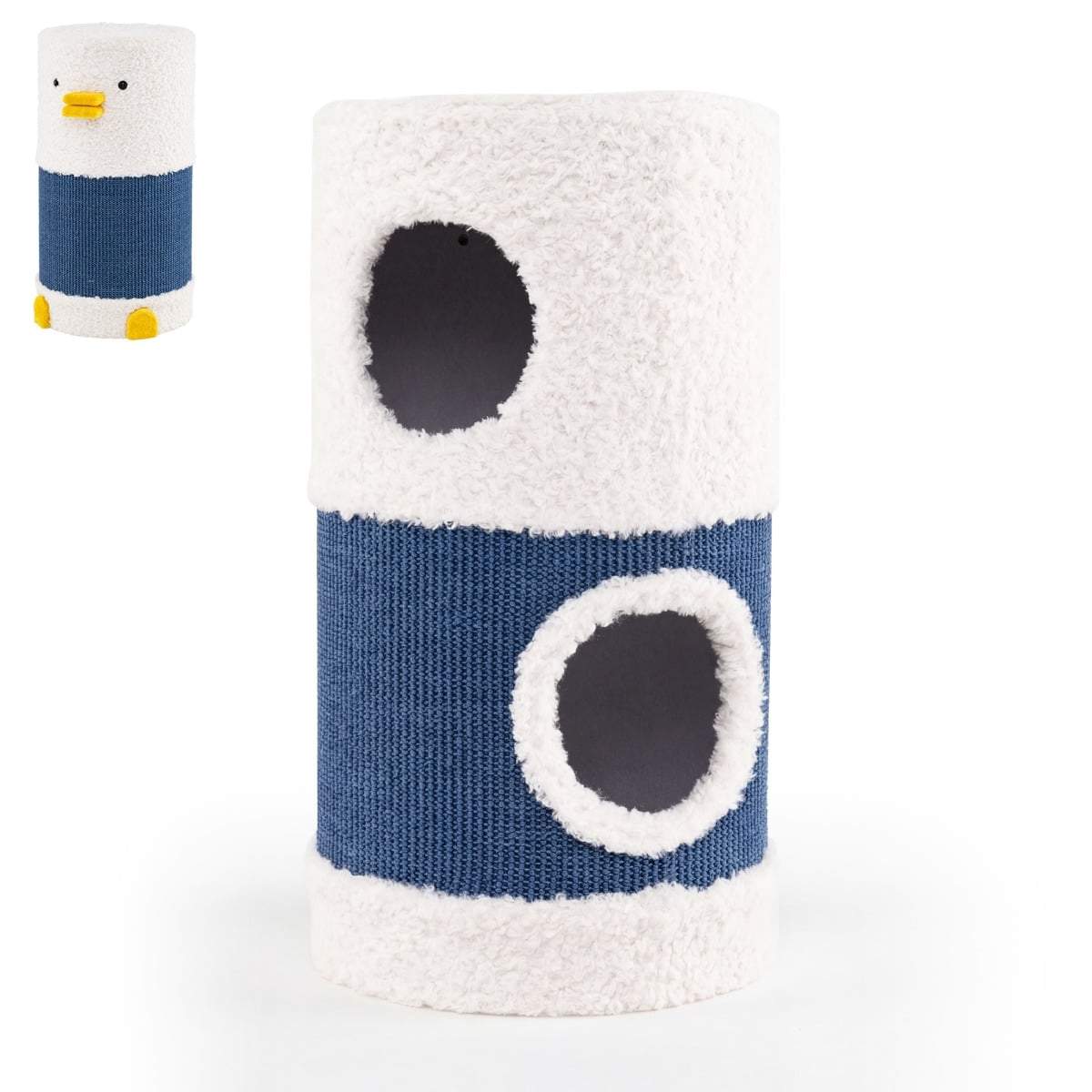 Katthus i två våningar med sisalmatta och mysigt gömställe | Hem & Hobby | Pryloteket