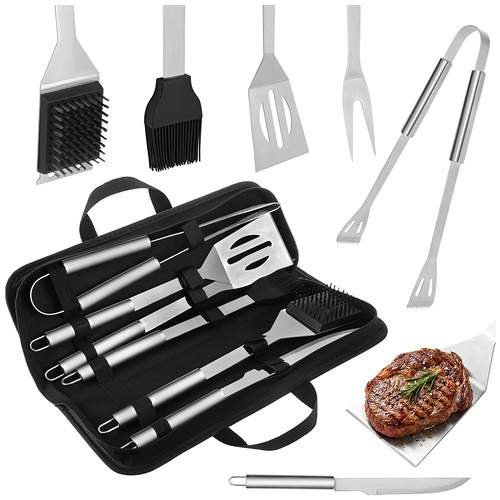 Grillverktygsset i rostfritt stål – 6 delar med fodral | Hem & Hobby | Pryloteket