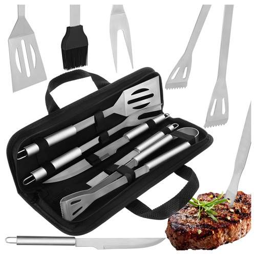 Grillverktygsset i rostfritt stål – 5 delar med fodral | Hem & Hobby | Pryloteket