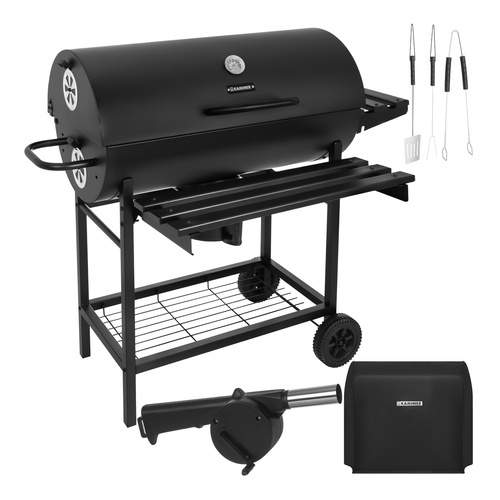 Trädgårdskolgrill med termometer och hyllor | Hem & Hobby | Pryloteket