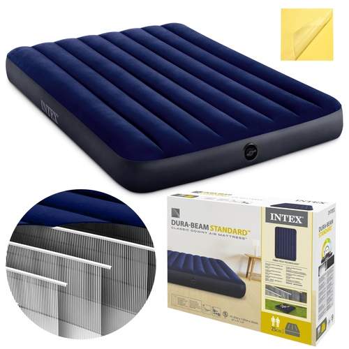 Dobbelt luftmadras – Fiber-Tech, velourfinish, 137x191x25 cm