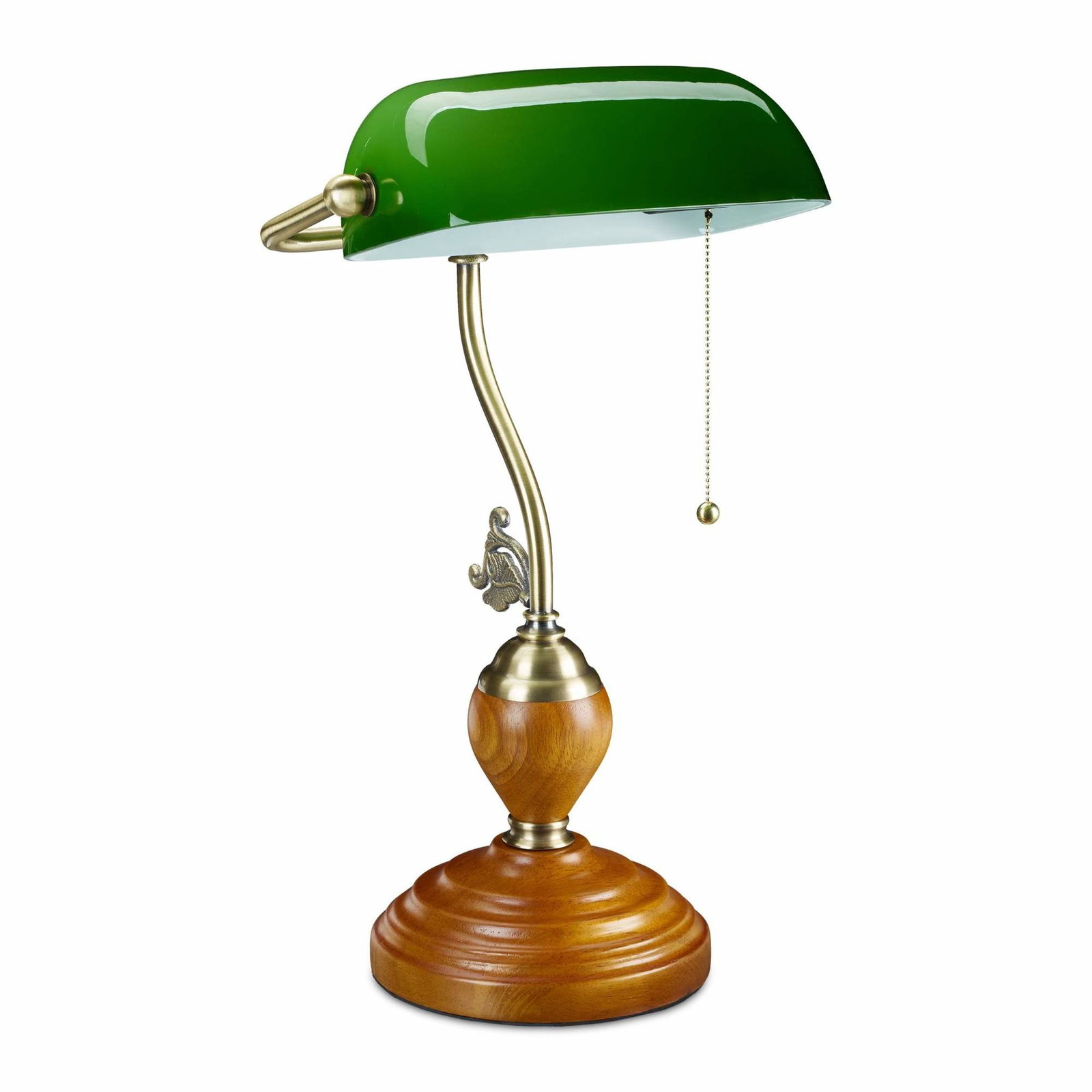 Banker lampe med trækkontakt