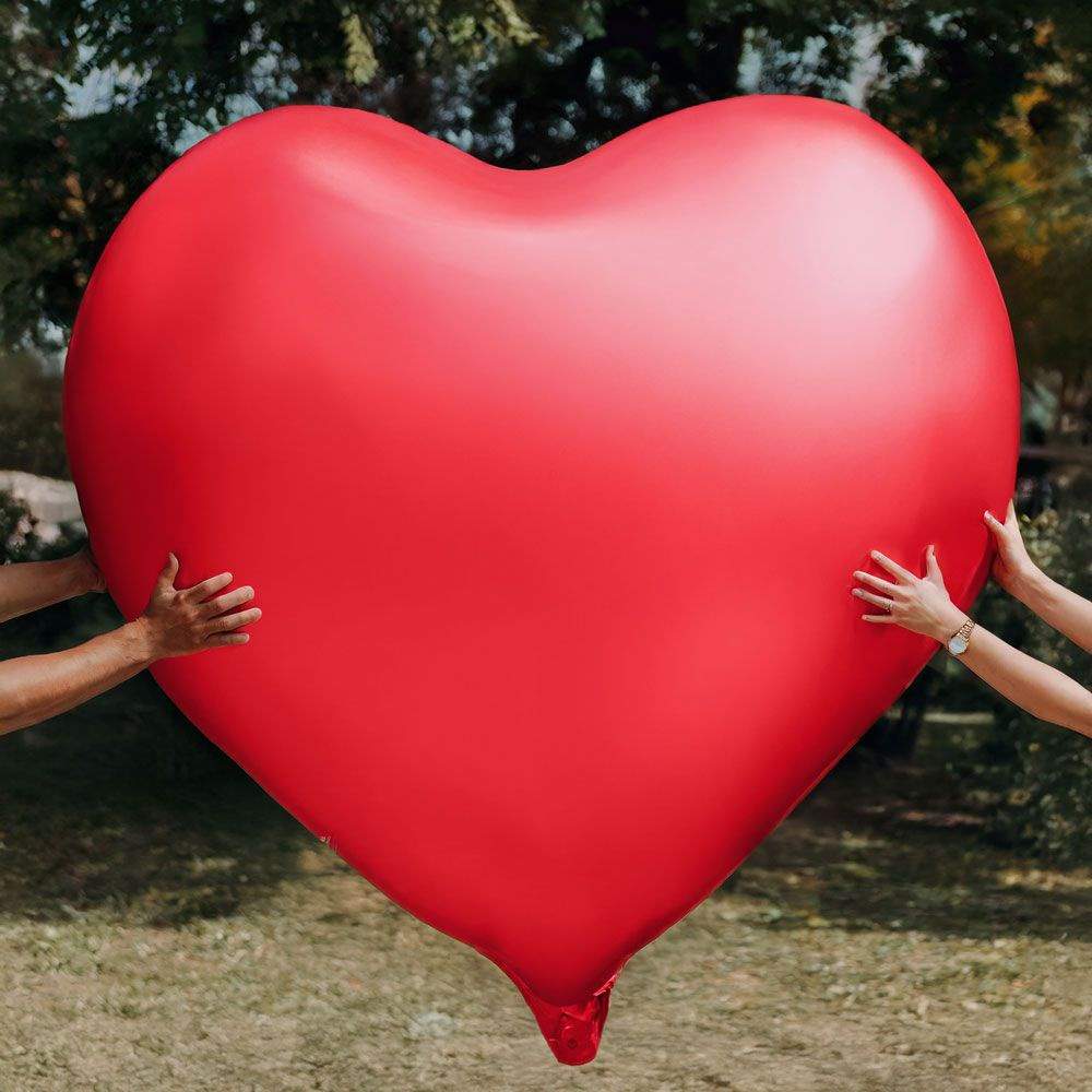 Hjerteballon - Xxl Folieballon - 140 Cm - Mikamax