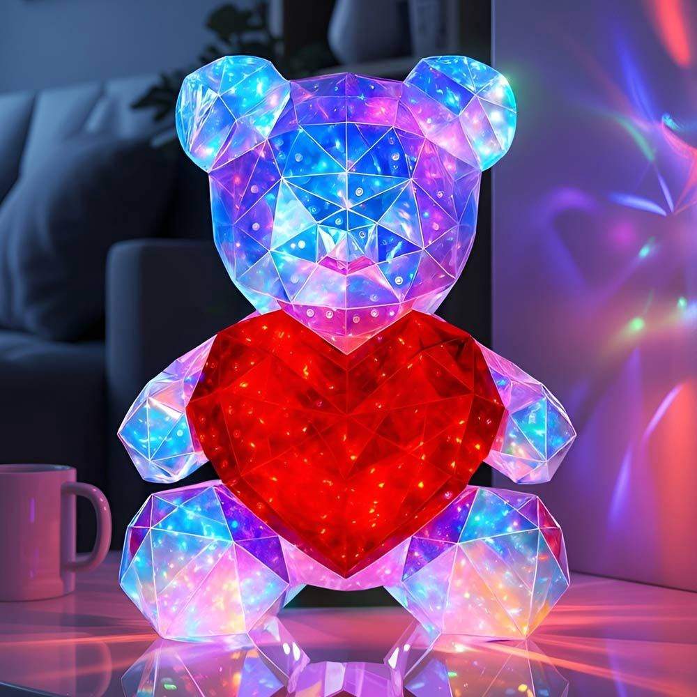 Lysande nallebjörn med USB-LED, 40 cm, 8 lägen | Hem & Hobby | Pryloteket