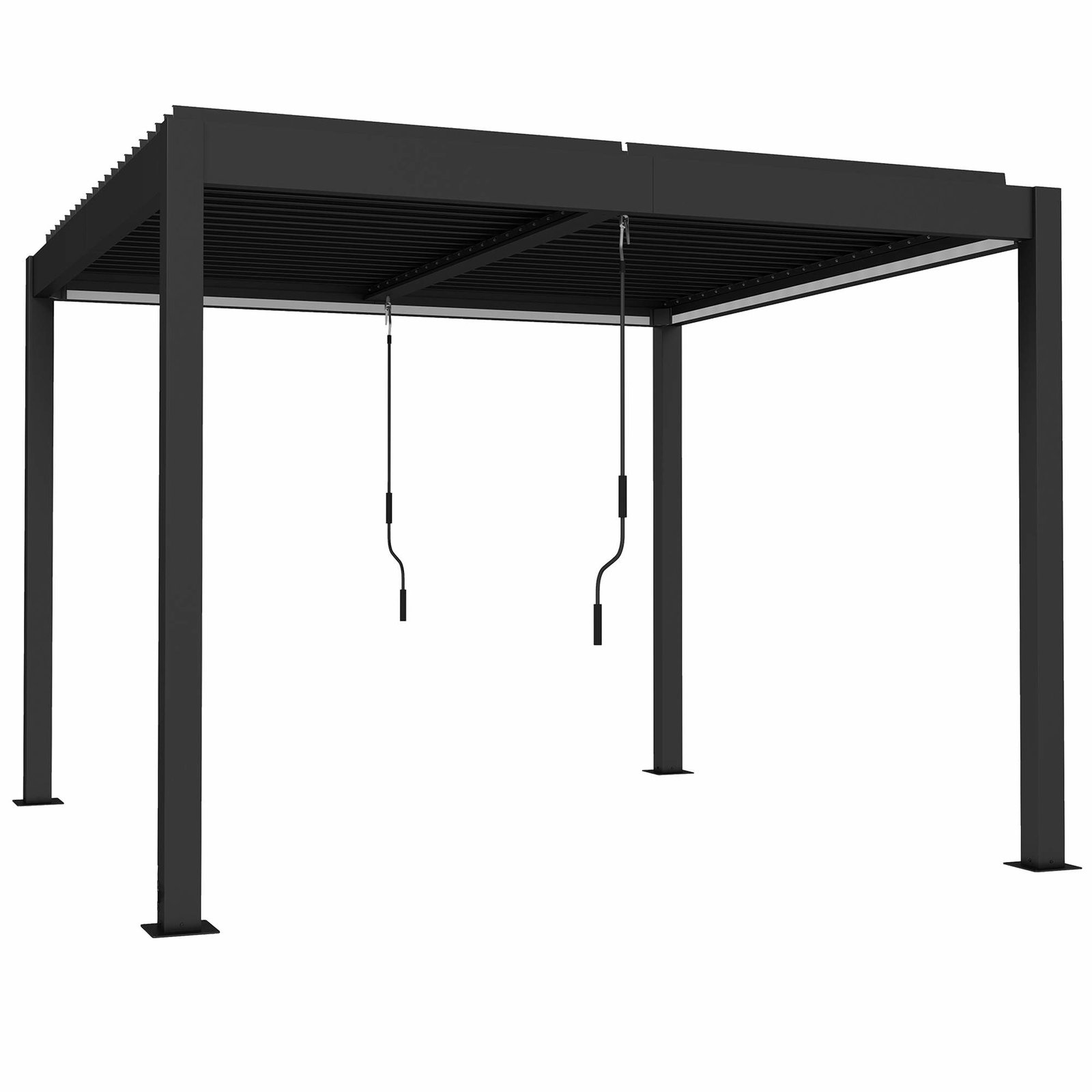 Aluminiumpergola 3x3 m med LED-lampor och fjärrkontroll | Hem & Hobby | Pryloteket