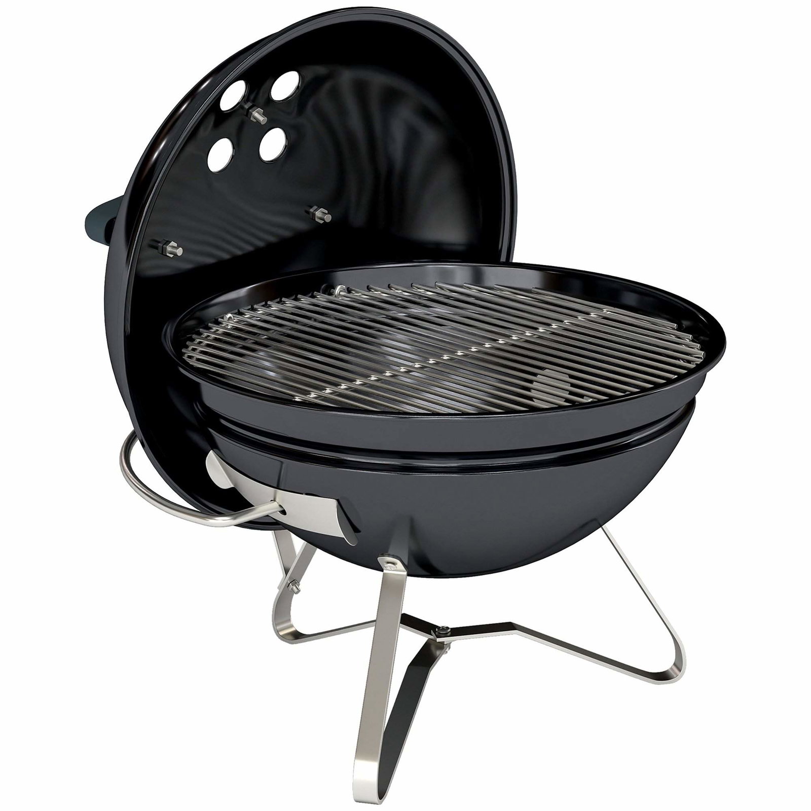 Bärbar kolgrill – 41 cm, justerbara ventiler, svart | Hem & Hobby | Pryloteket
