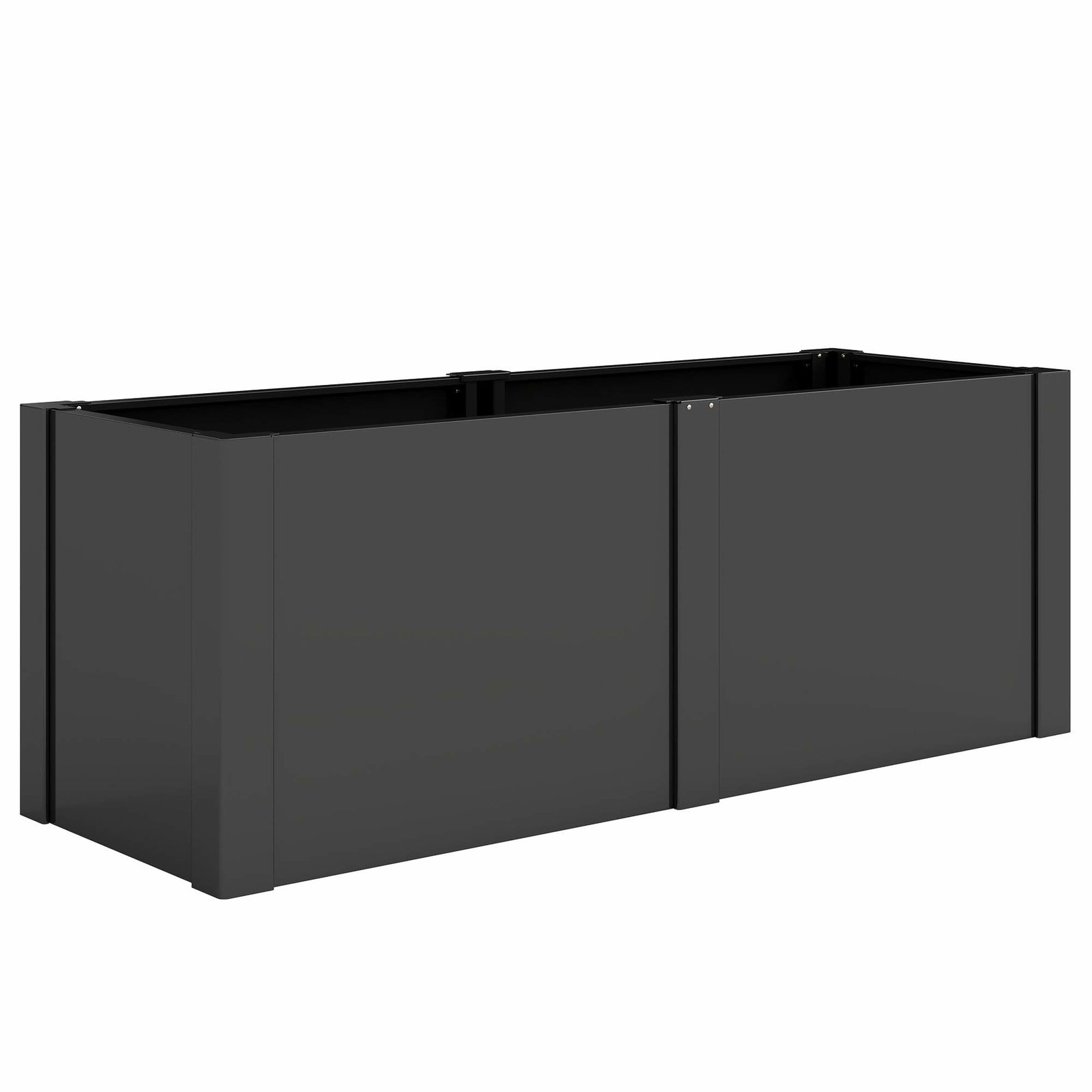 Upphöjd trädgårdsbädd i galvaniserat stål, 150x53x55 cm, svart | Hem & Hobby | Pryloteket