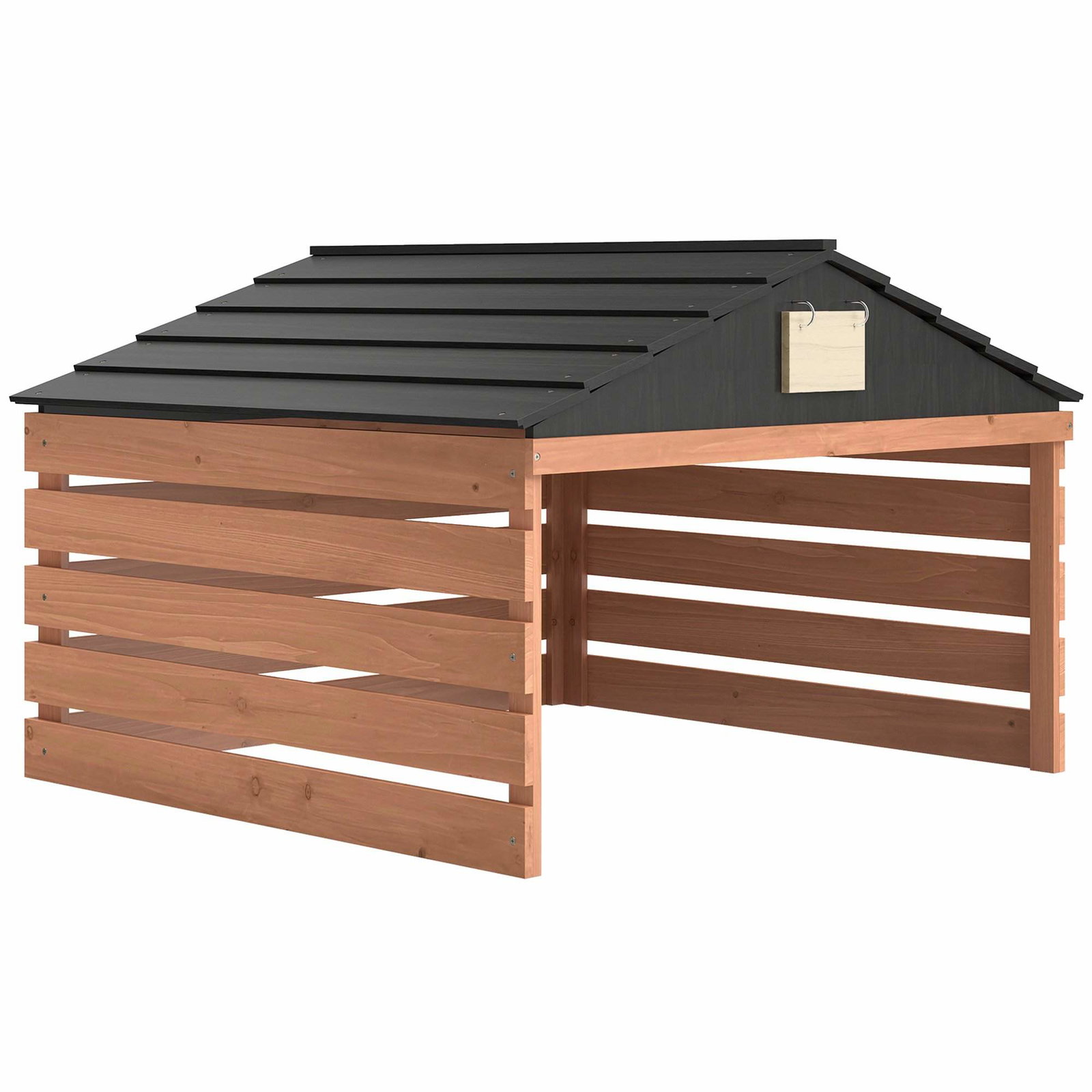 Robotplæneklipper i trægarage – vejrbestandig, 79x74x54 cm