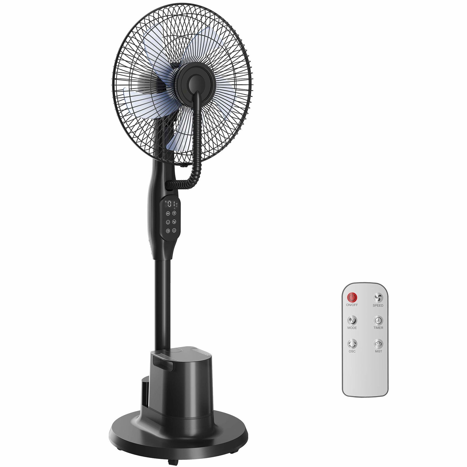 Stativfläkt – 3 hastigheter, 3 lägen, 3,5 liters tank, svart | Hem & Hobby | Pryloteket