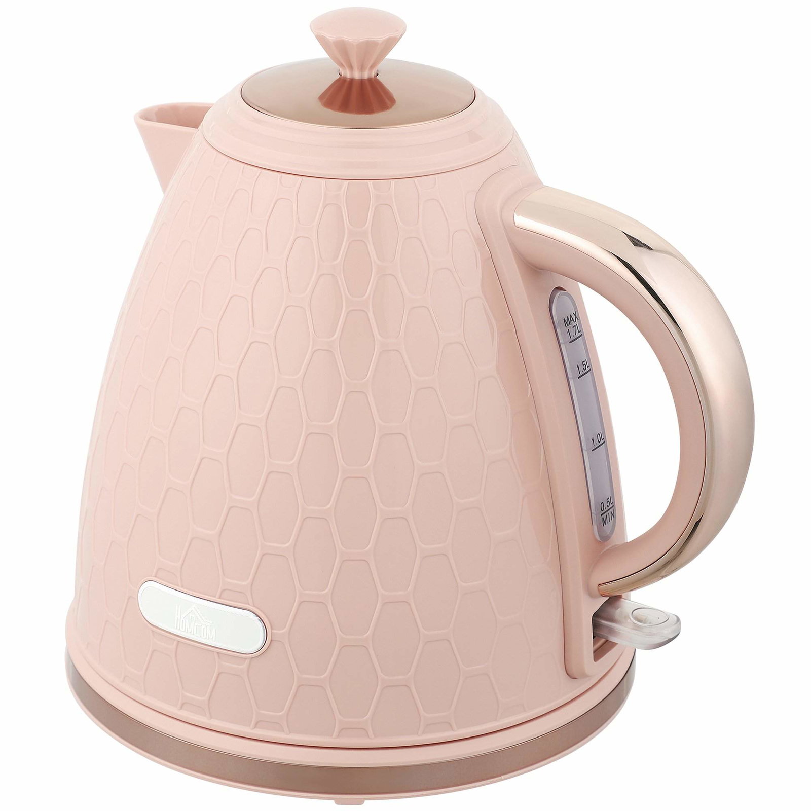 Elkedel 1,7L, Hurtigkog, Aftageligt filter, Lyserød