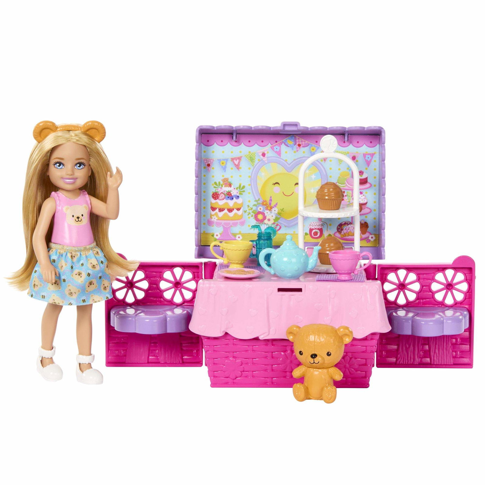 Chelsea Doll Tea Party Picknickset med korg och tillbehör | Hem & Hobby | Pryloteket