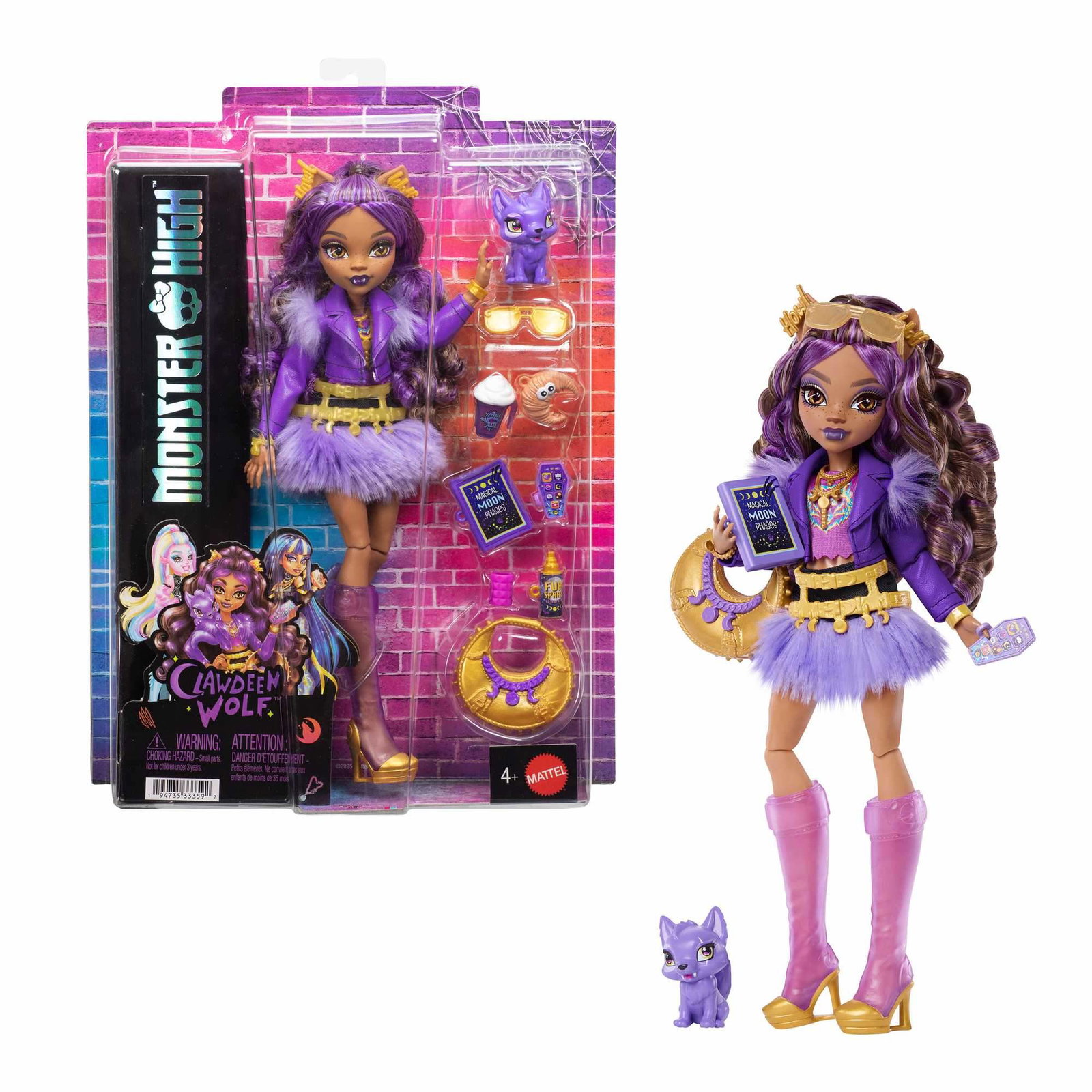 Monster High Clawdeen-dukke med tilbehør og ræv billede