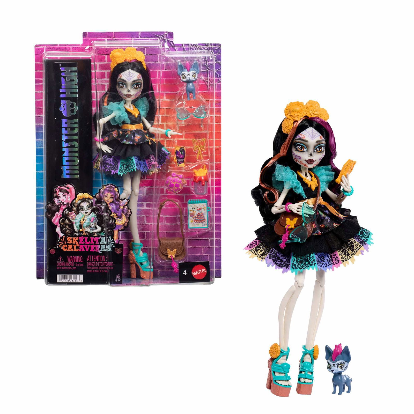 Monster High Skelita-docka med Xolo-hund och tillbehör | Hem & Hobby | Pryloteket