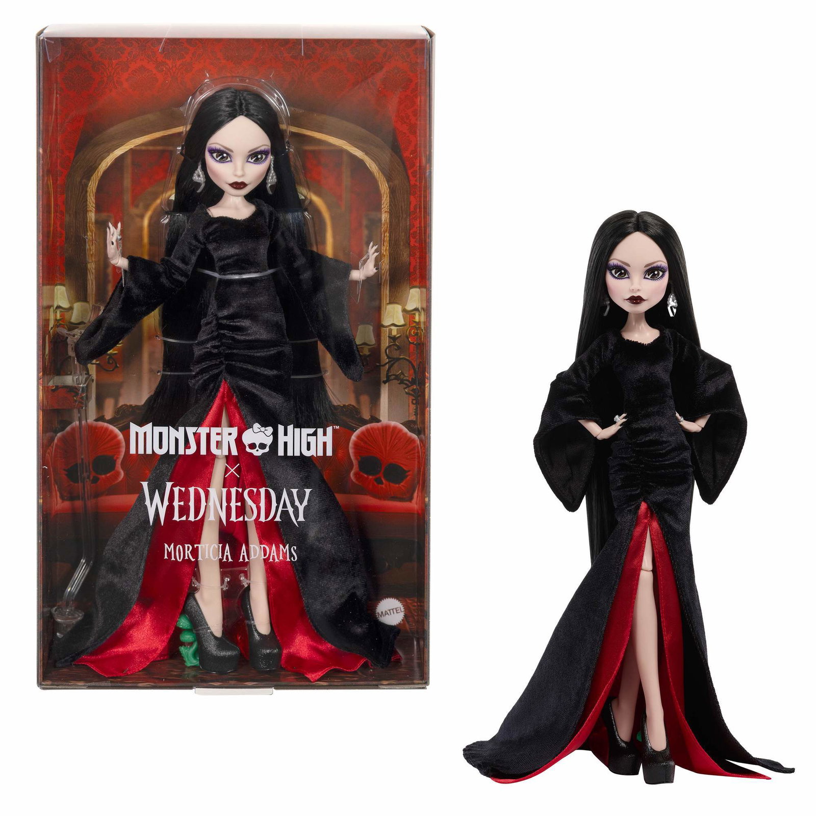Morticia Addams-docka – Signaturdräkt, tillbehör ingår | Hem & Hobby | Pryloteket