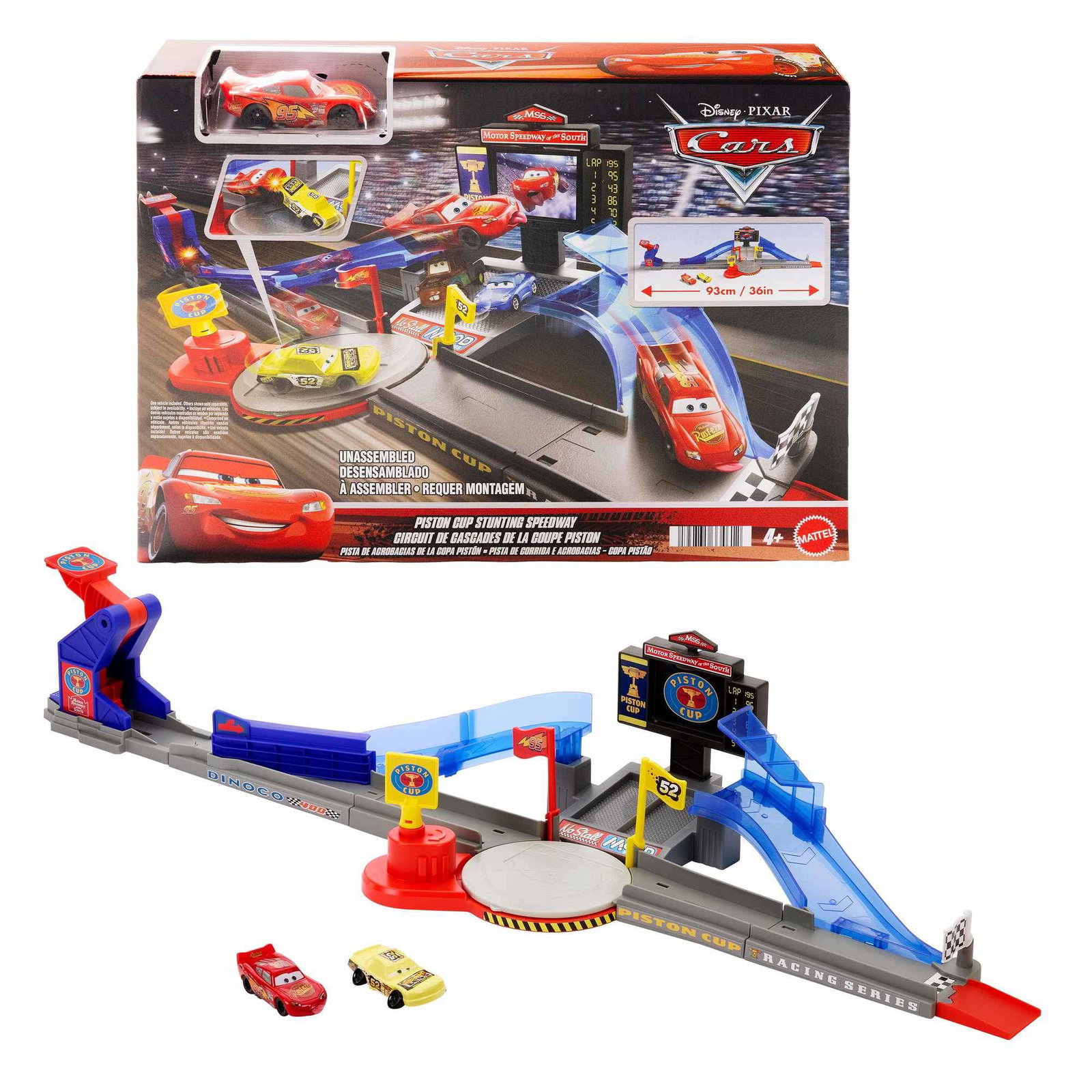 Cars Piston Cup Stuntbanesæt – 36" racerbane, 2 spilletilstande billede