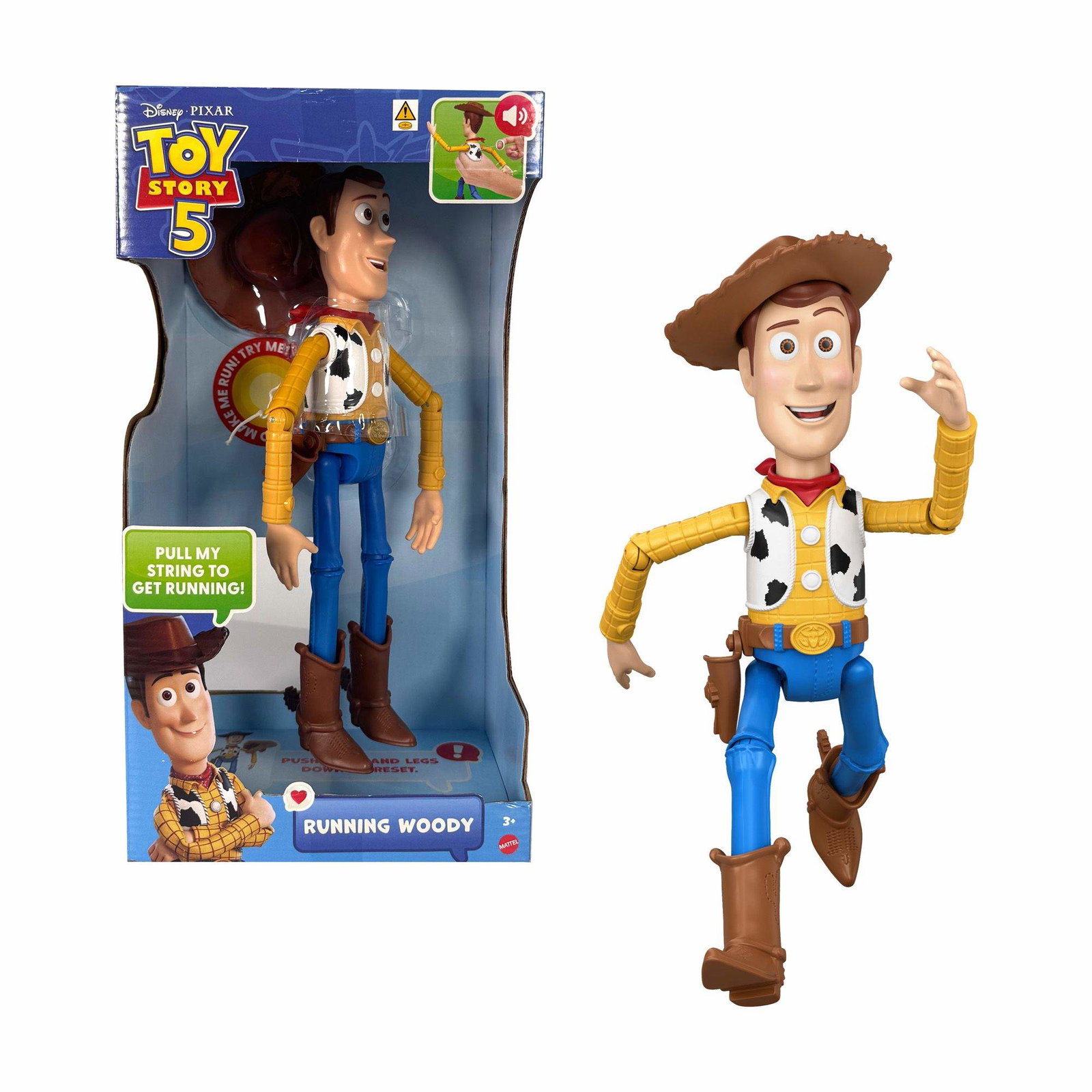 Toy Story Woody løbefigur med lydeffekter, 30 cm