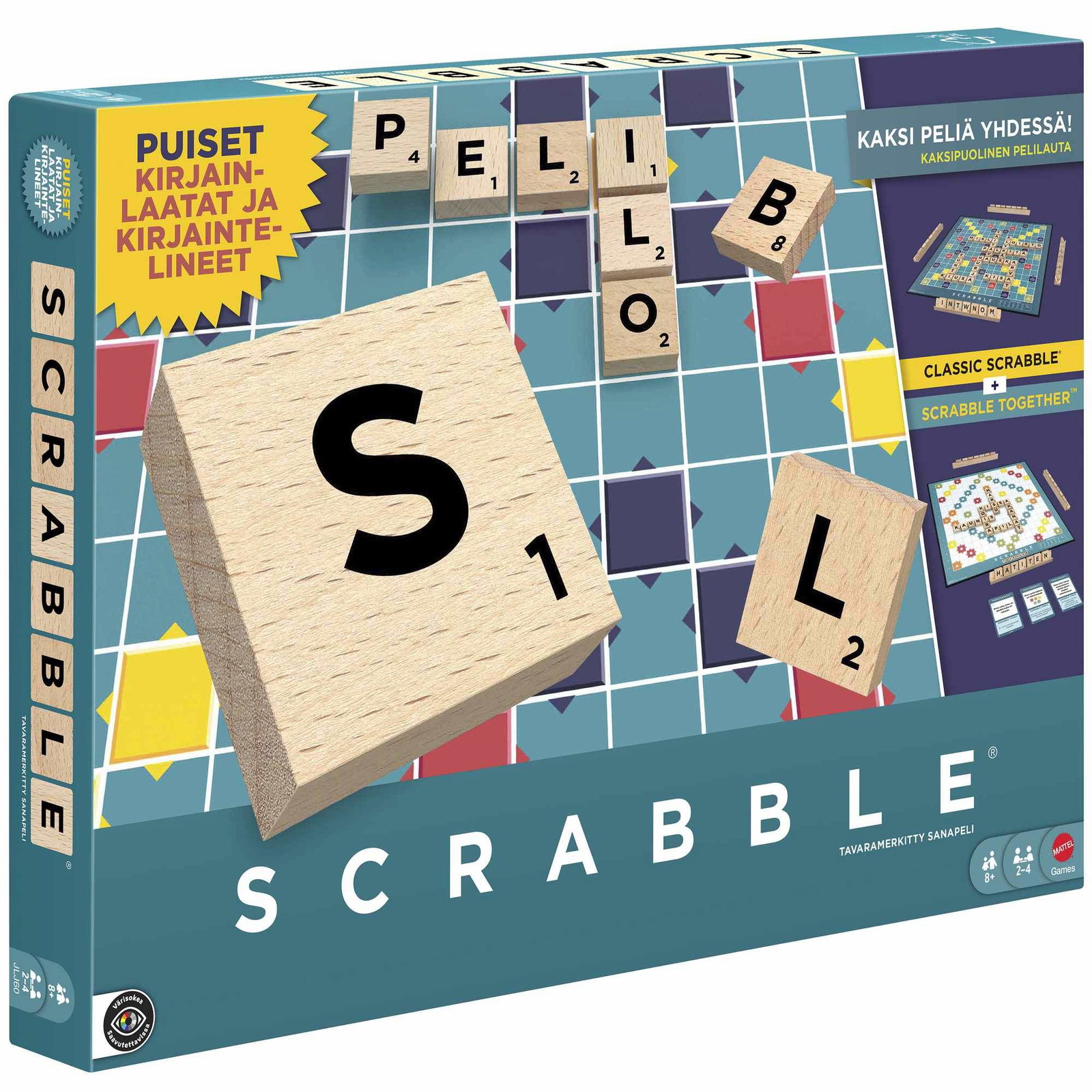 Scrabble Wood Edition – Dubbelsidigt brädspel | Hem & Hobby | Pryloteket