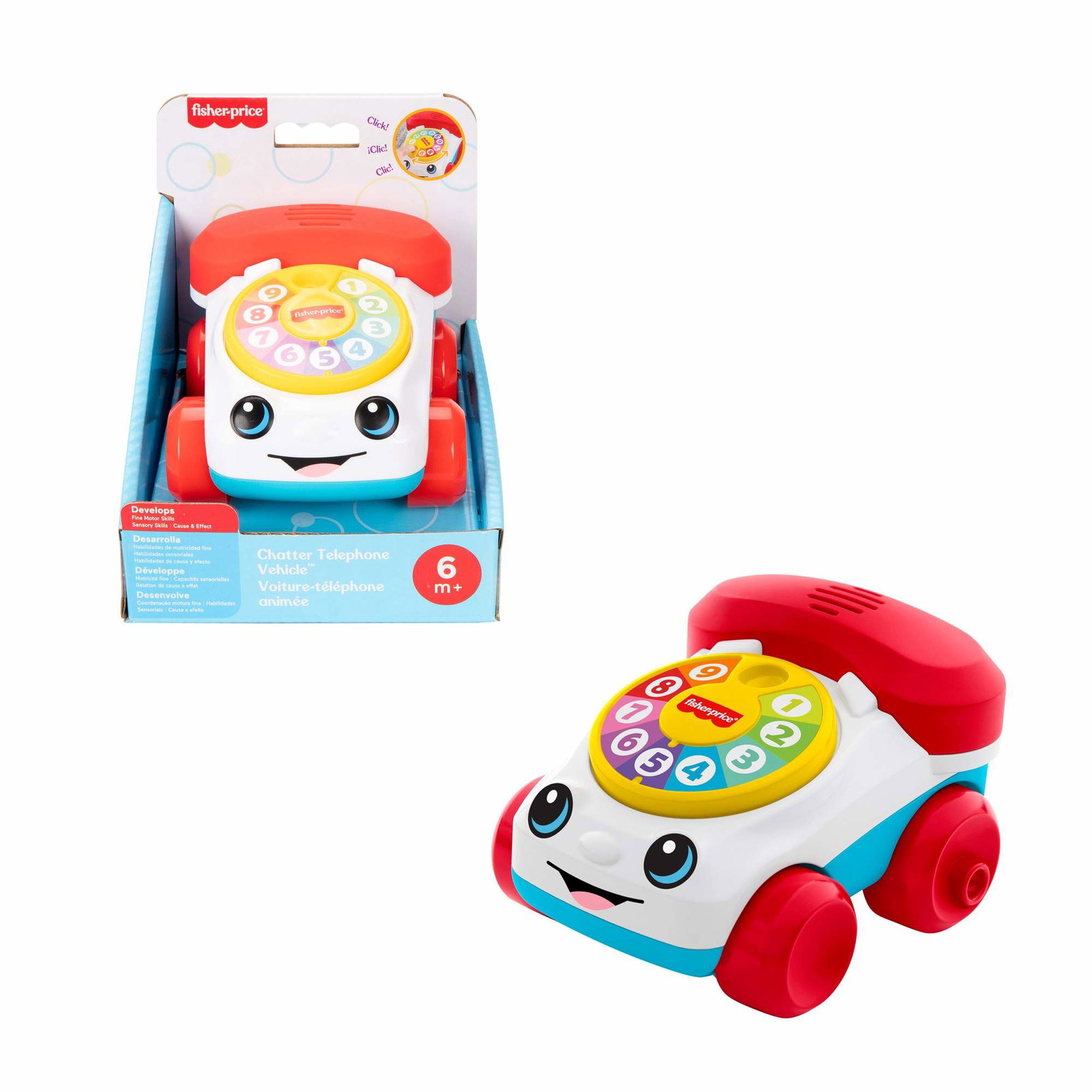 Mini Chatterphone-leksaksfordon – Uppmuntrar motoriska färdigheter | Hem & Hobby | Pryloteket