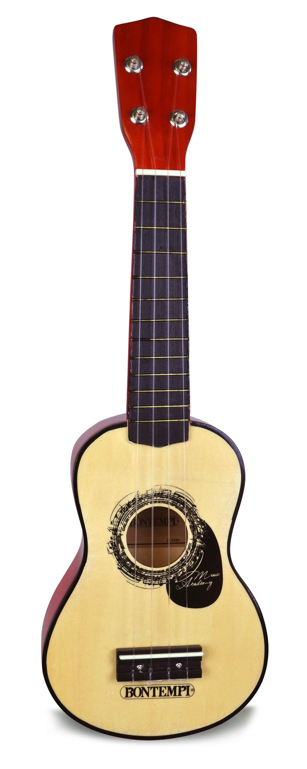 Træukulele 53 cm med plektrum og musikmetode billede