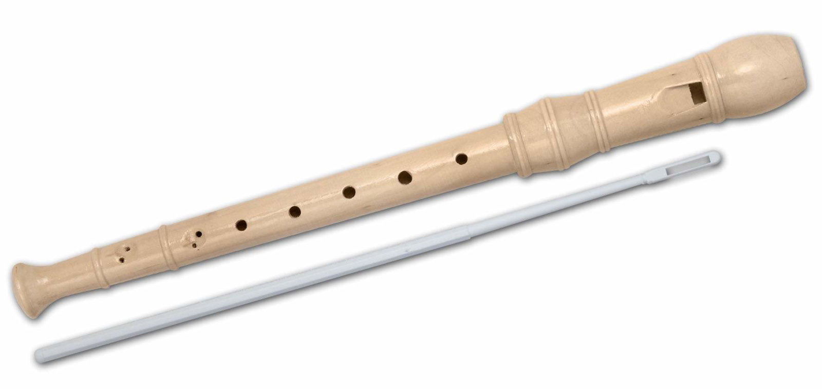 Sopranblokfløjte i træ, barokgreb, 32 cm længde