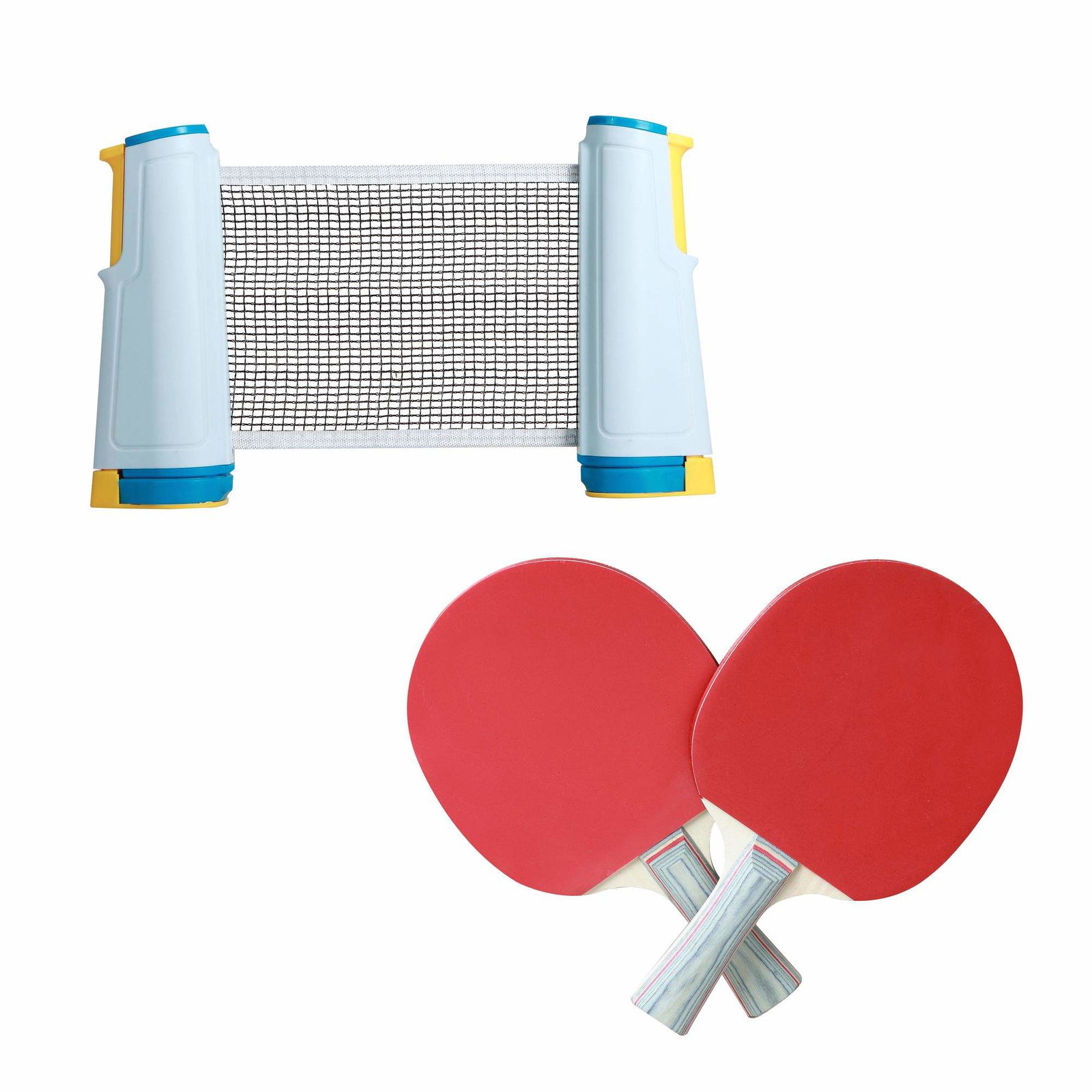 Instant bordtennissæt – Bærbar sjov, 2 padler, 2 bolde