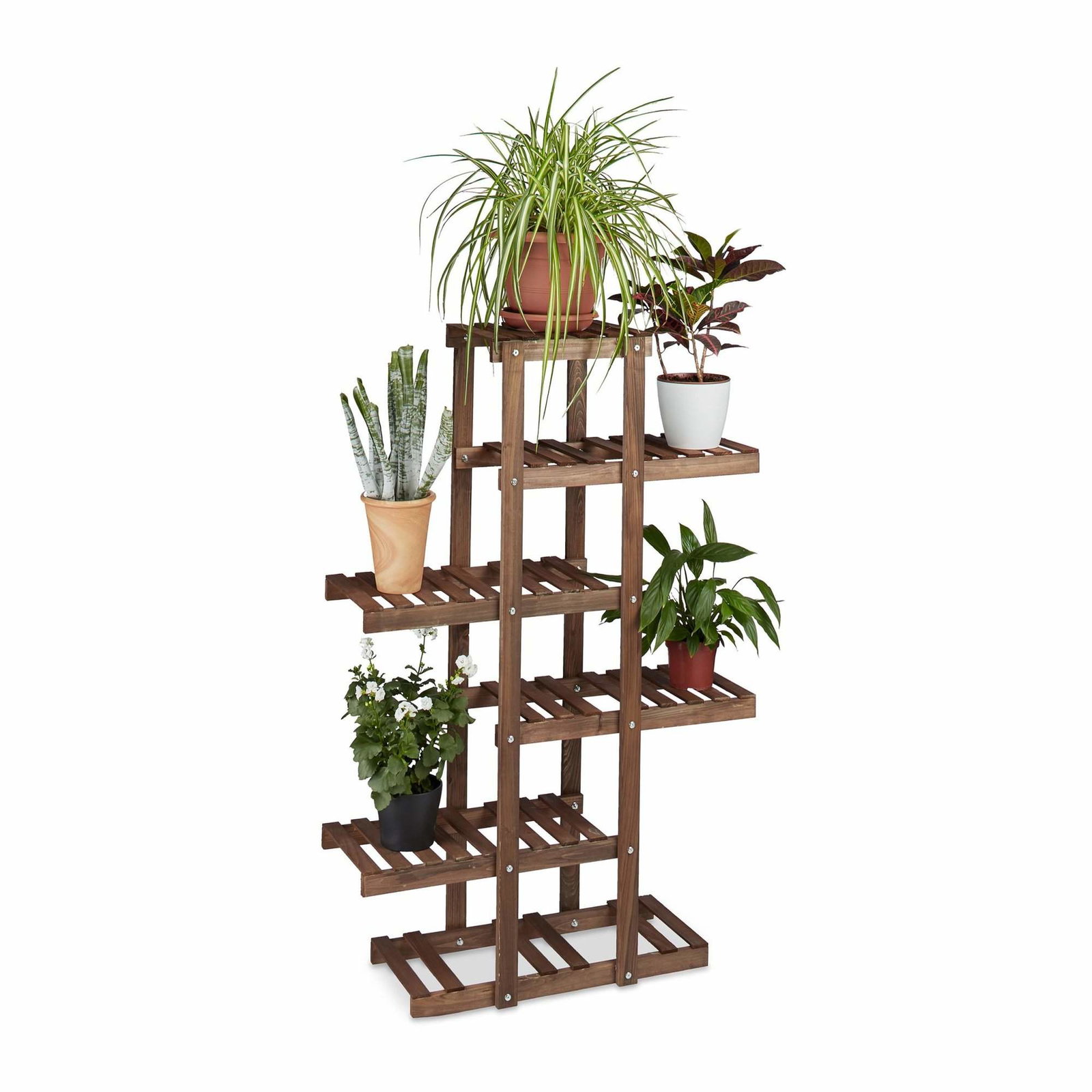 Plantehylde træ 5 hylder