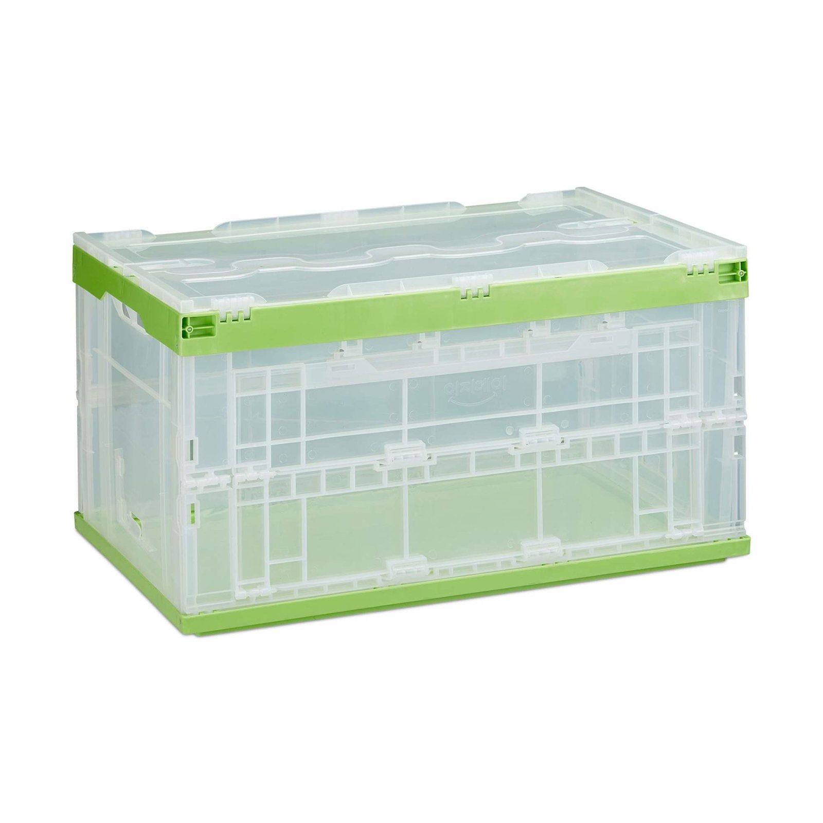 Transparent transportkasse med låg