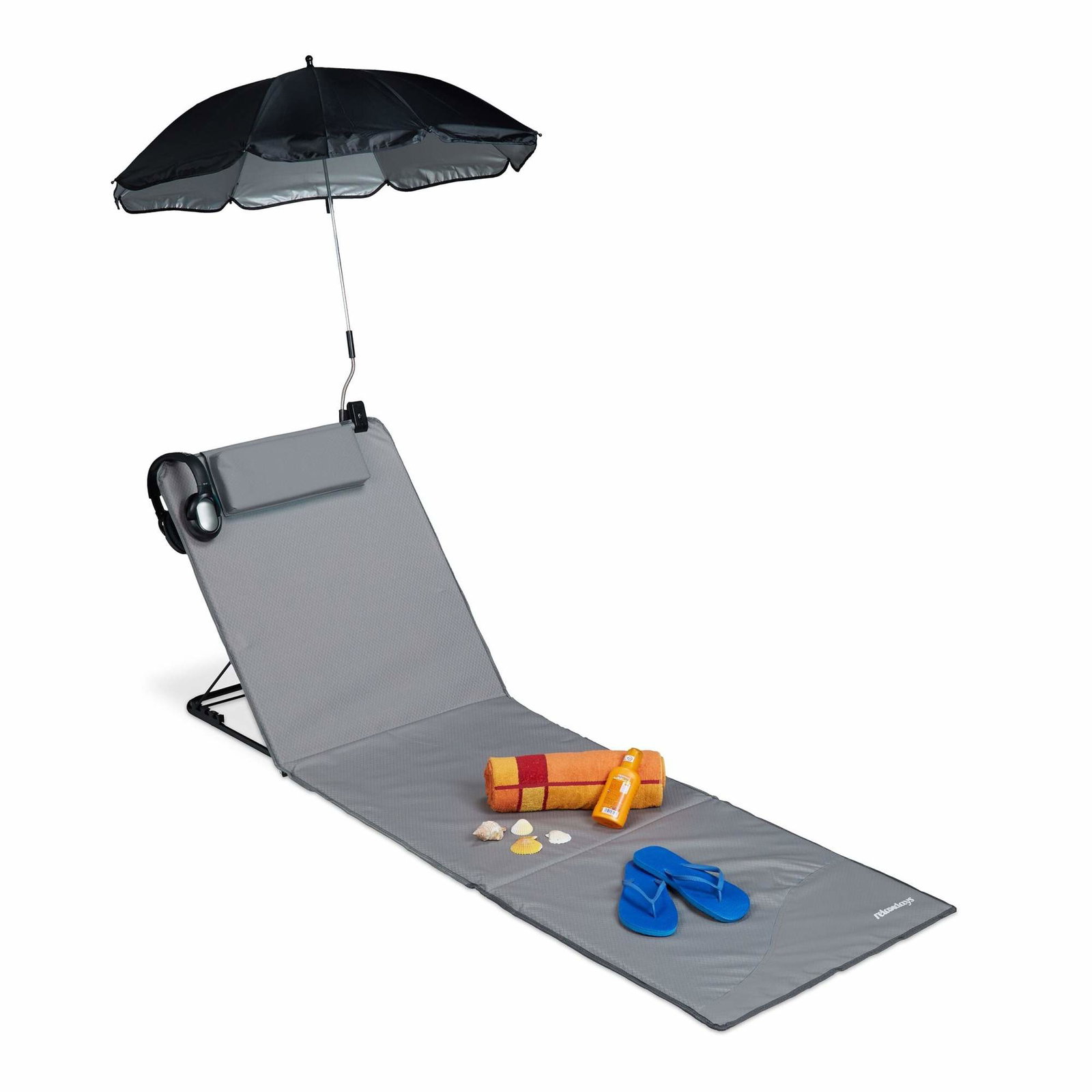 Strandmåtte med parasol