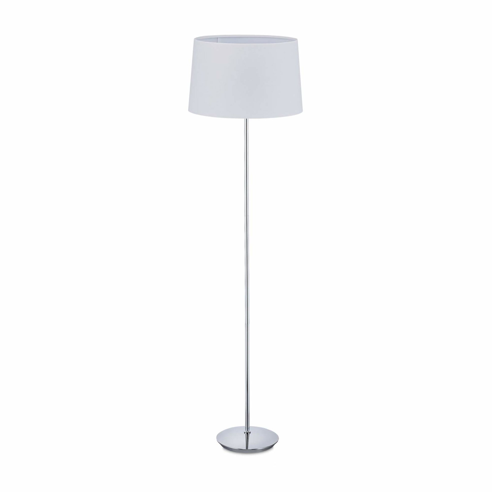 Gulvlampe med stofskærm