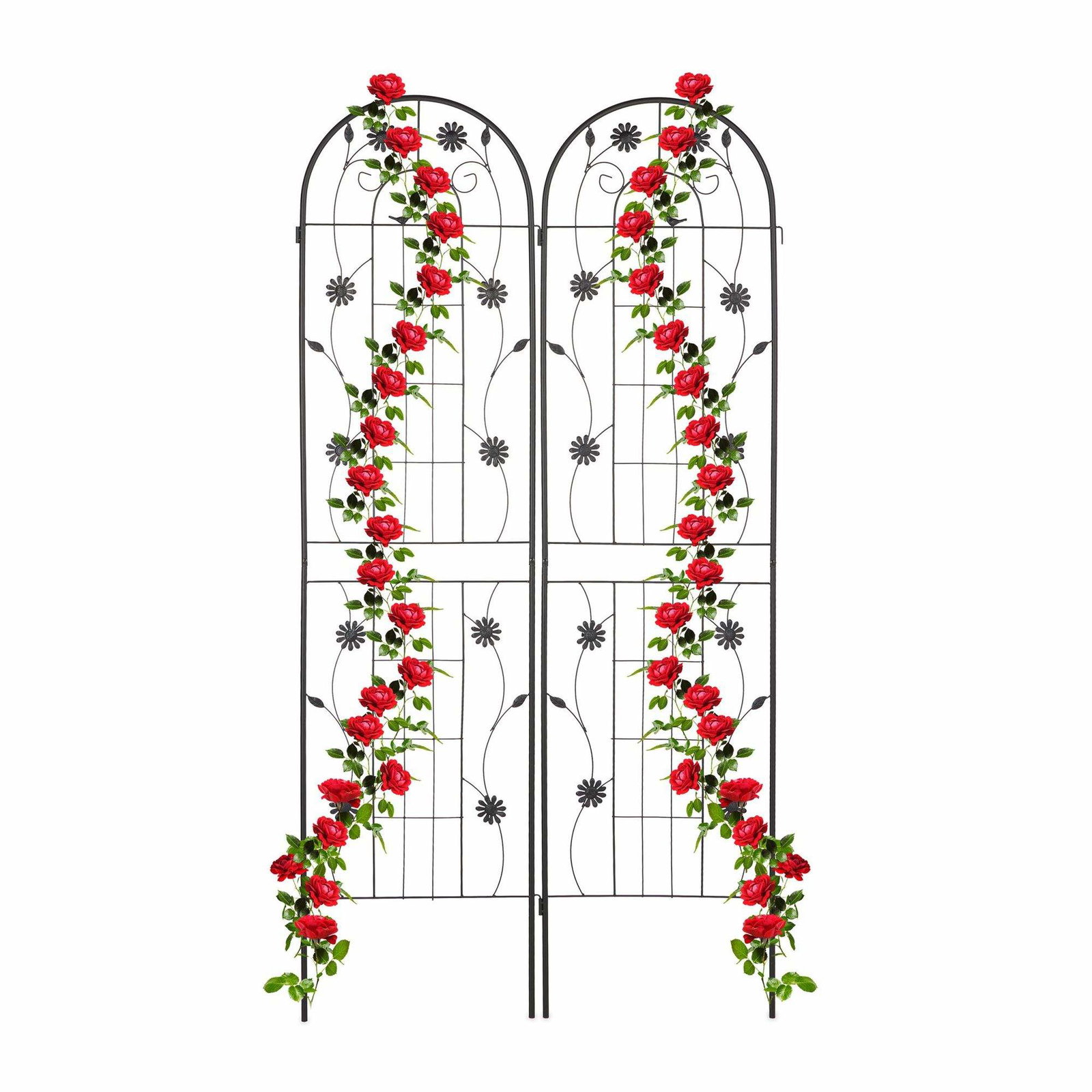 Trellis 200 cm sæt af 2 sorte
