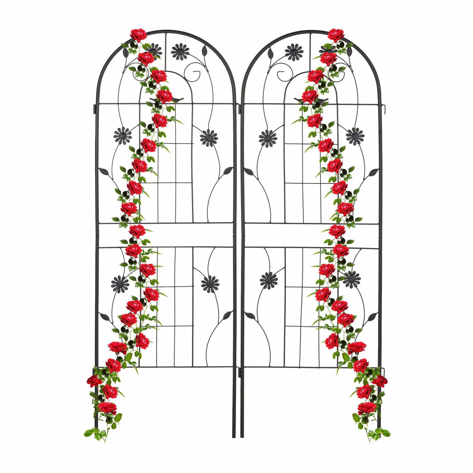 Trellis 150 cm sæt af 2 sorte