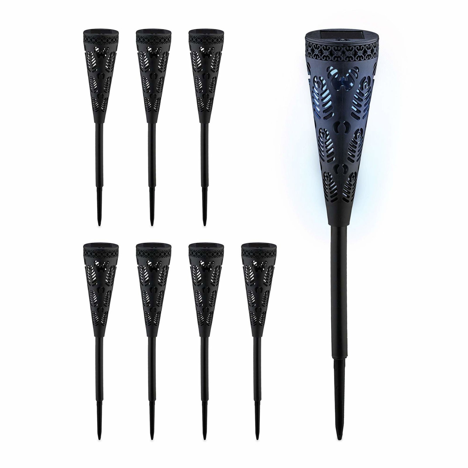 Solcellelampe med lyseffekt