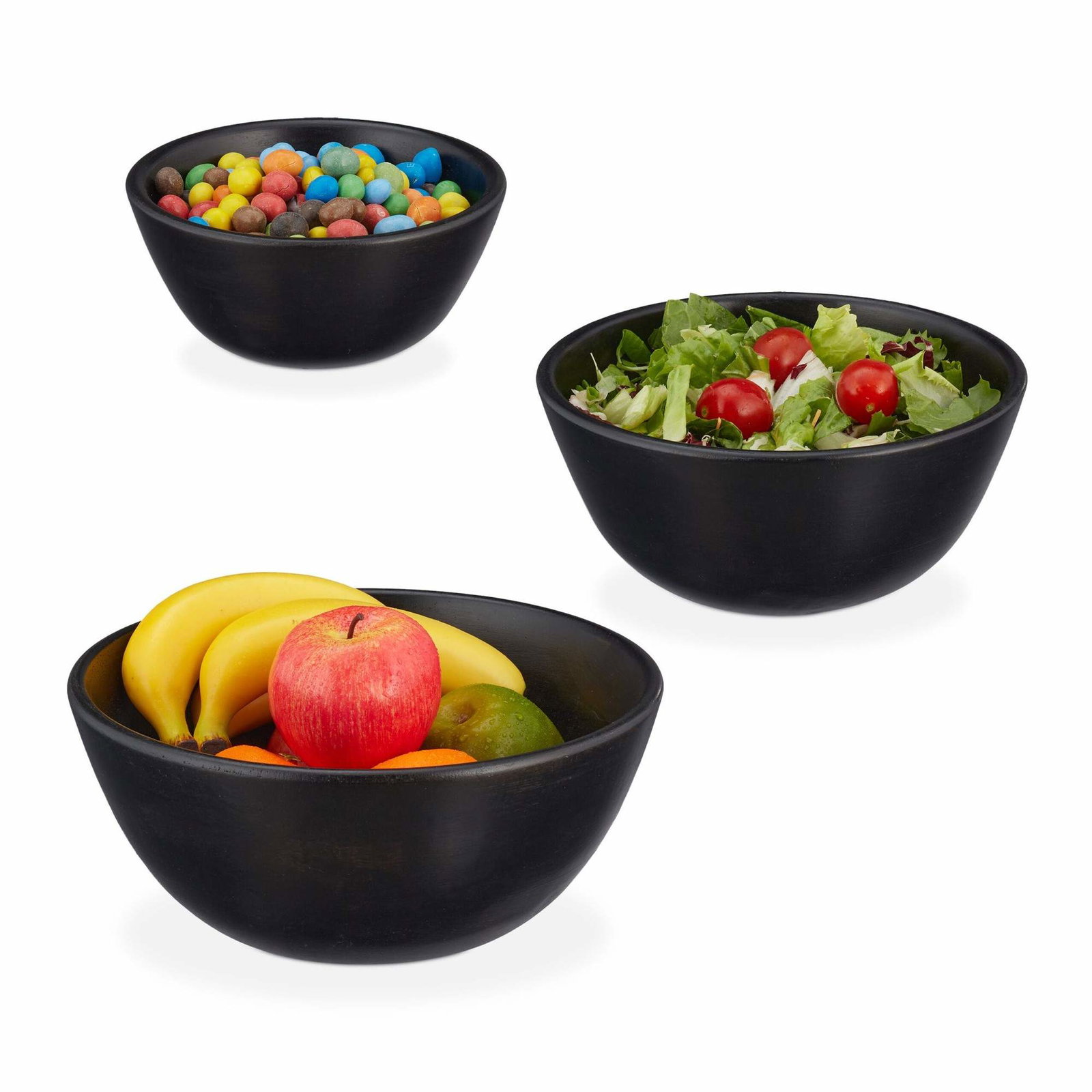 Salatskål sæt med 3 sorte