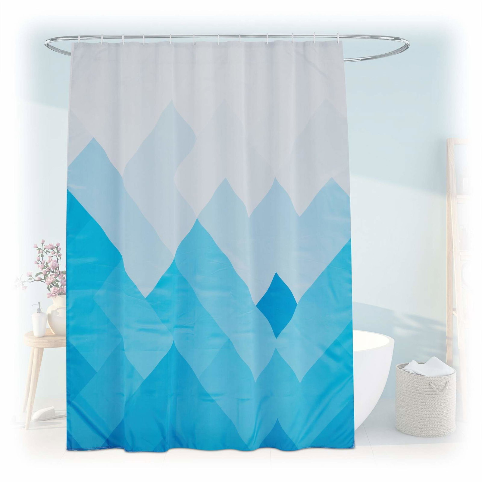 Badeforhæng 180x200 cm med motiv
