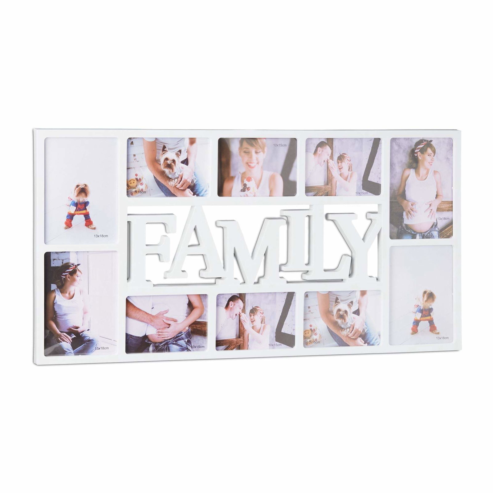 Familie collage ramme til 10 billeder