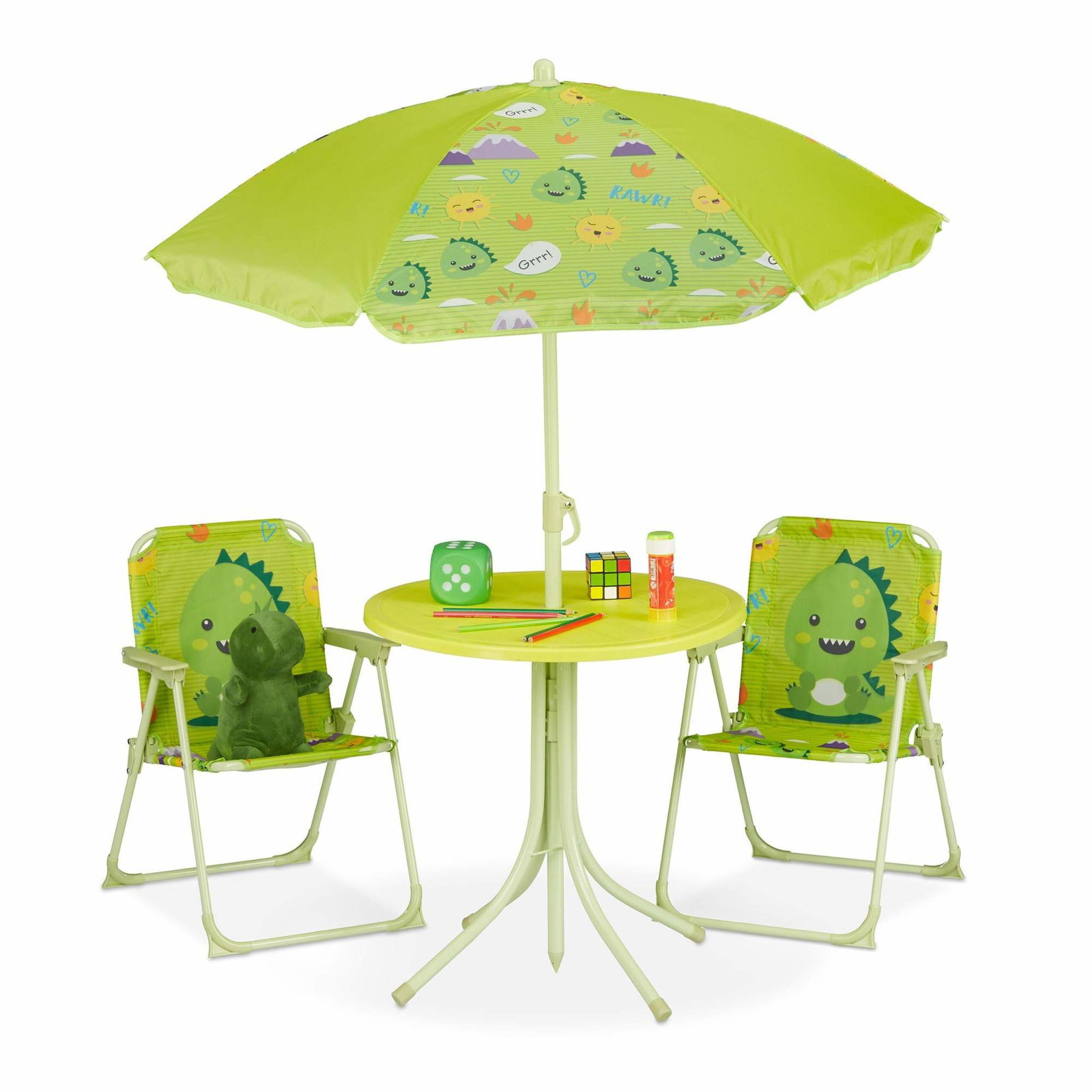 Camping Siddegruppe for børn med parasol