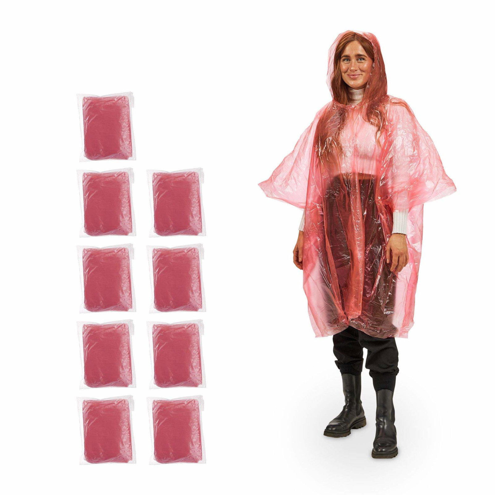 Engangs poncho sæt med 10 stk