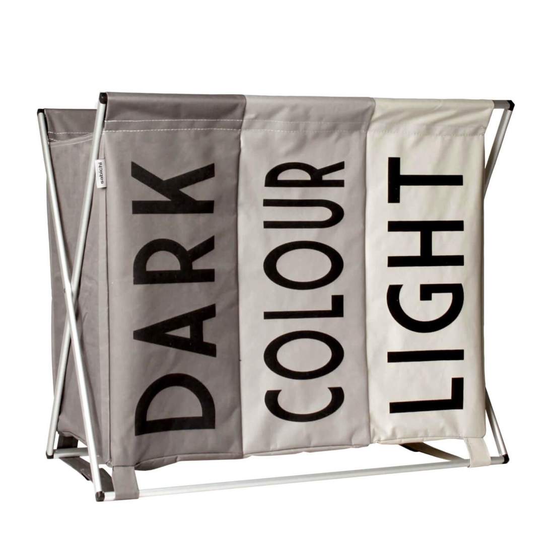 Snygg Tvättkorg i Tre Delar - Grå | Hem & Hobby - Hem & Hushåll - Tvätt - Tvättkorgar | Pryloteket